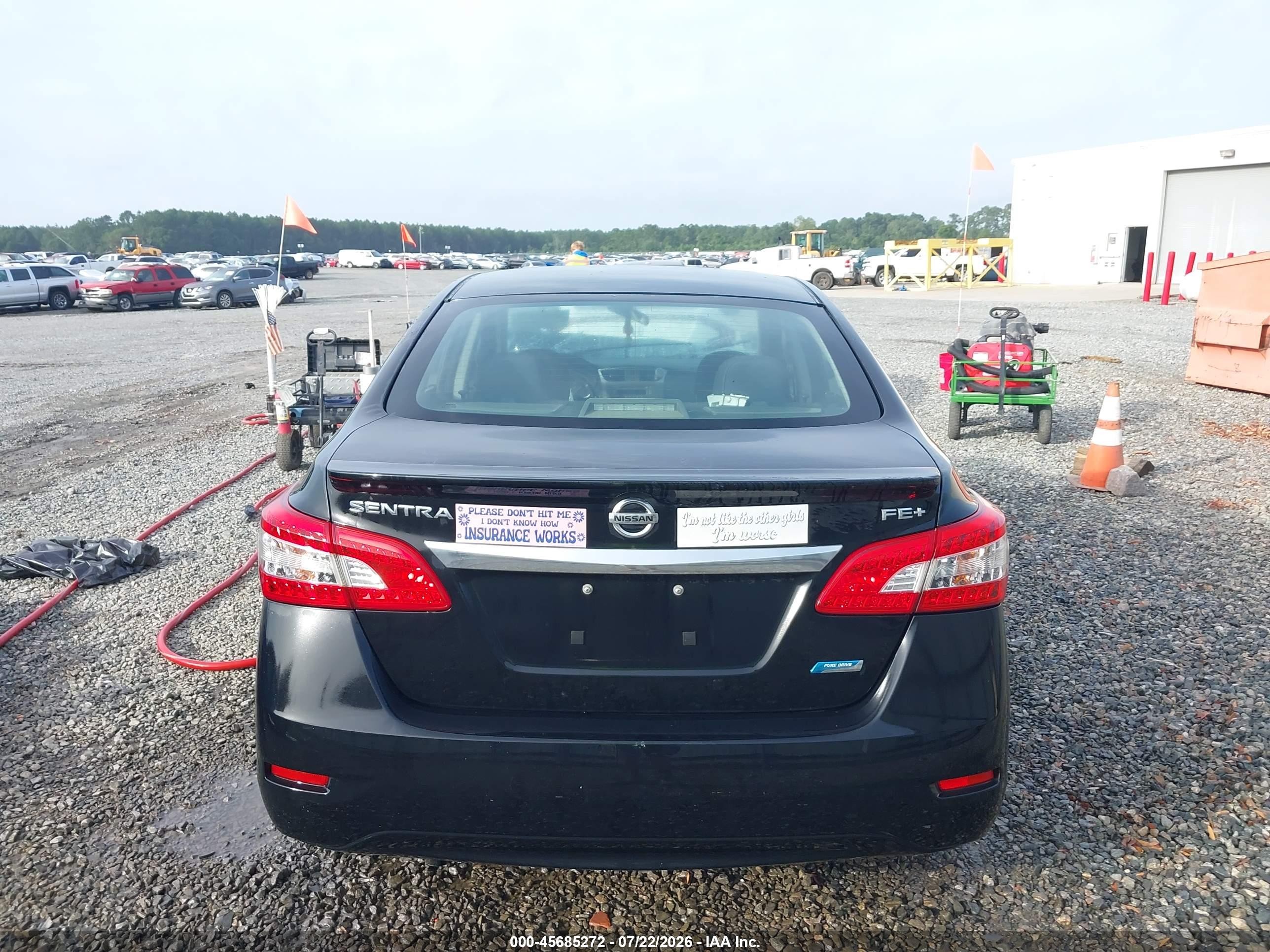 2014 Nissan Sentra Fe+ S Black vin: 3N1AB7AP1EY204664