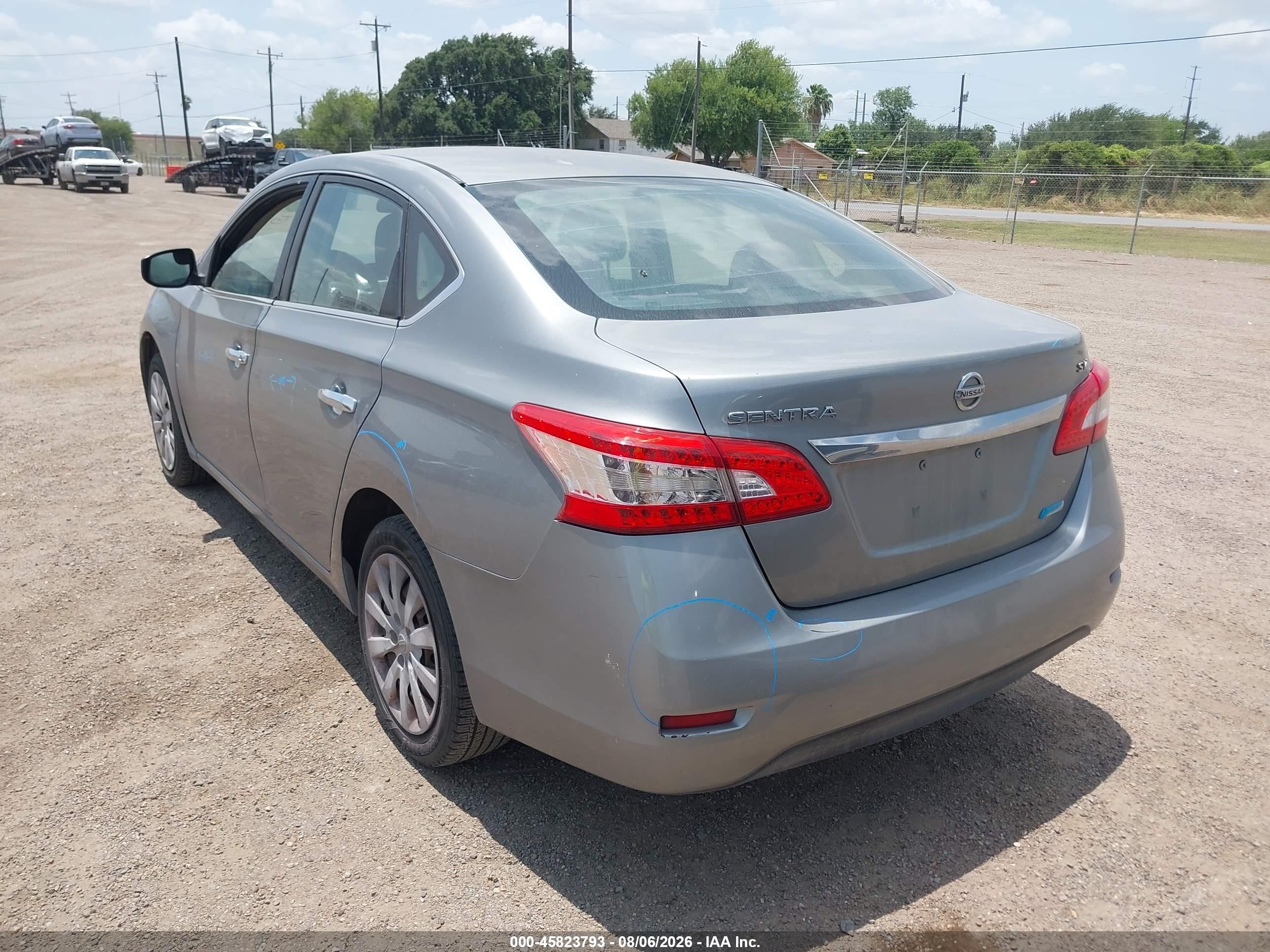 2014 Nissan Sentra Sv Gray vin: 3N1AB7AP1EY220167