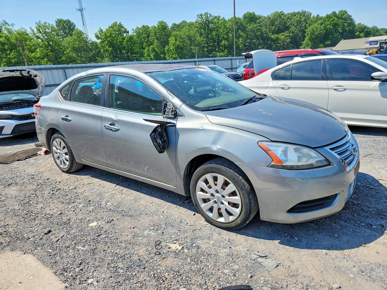 2014 Nissan Sentra Sv Серебряный vin: 3N1AB7AP1EY224039