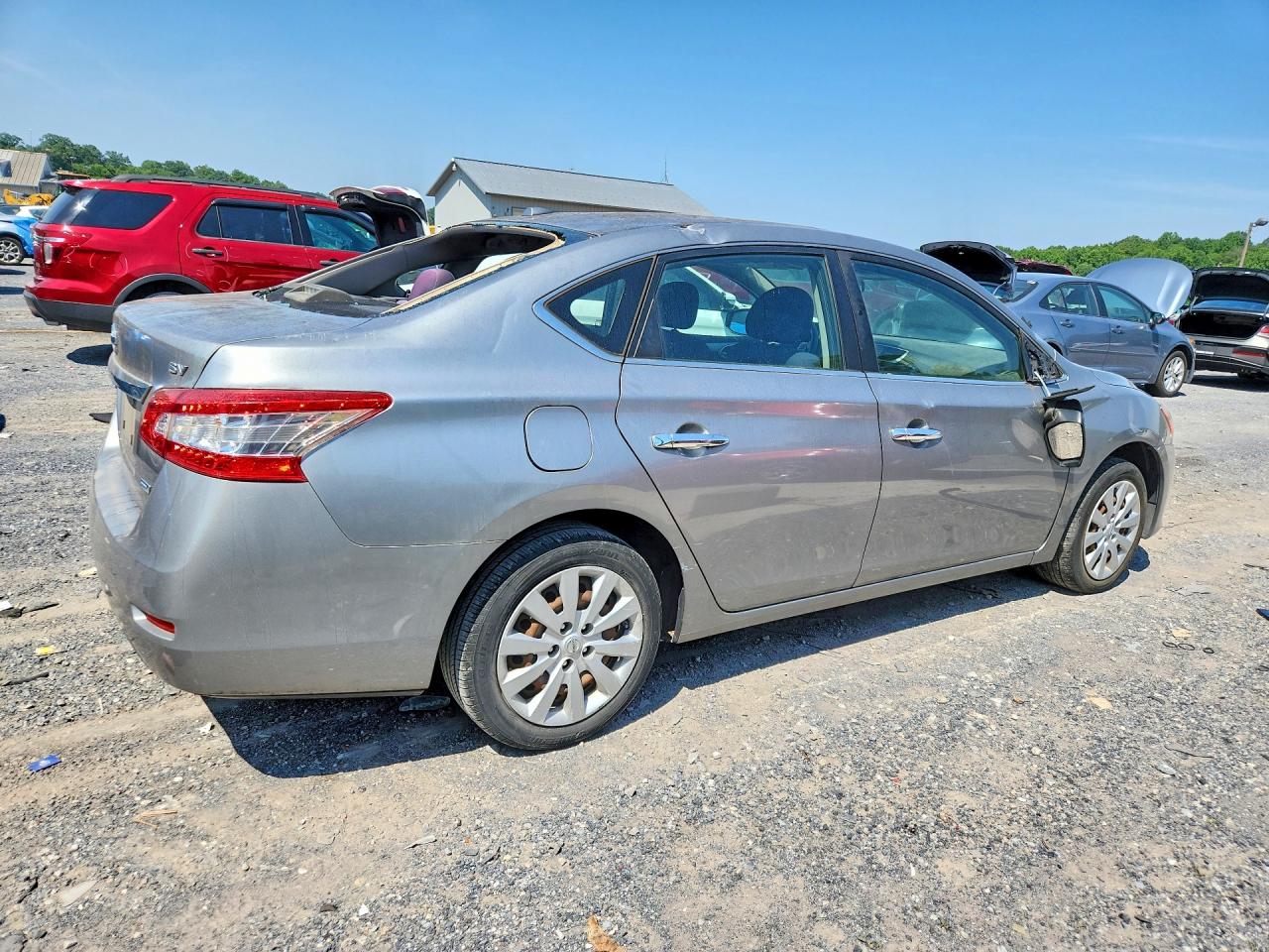 2014 Nissan Sentra Sv Серебряный vin: 3N1AB7AP1EY224039
