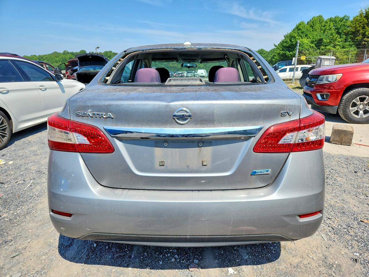 2014 Nissan Sentra Sv Серебряный vin: 3N1AB7AP1EY224039