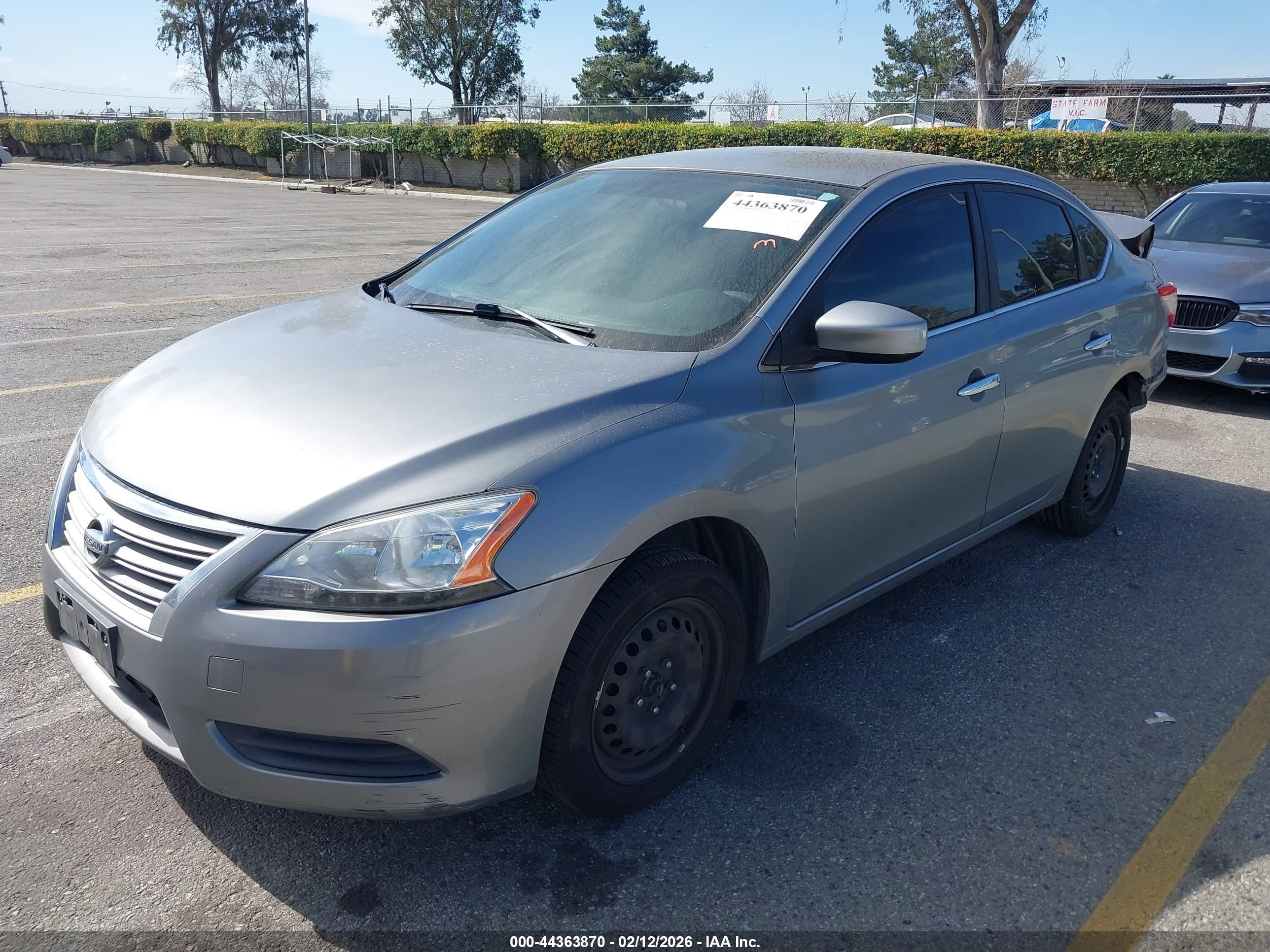 2014 Nissan Sentra S Gray vin: 3N1AB7AP1EY235929