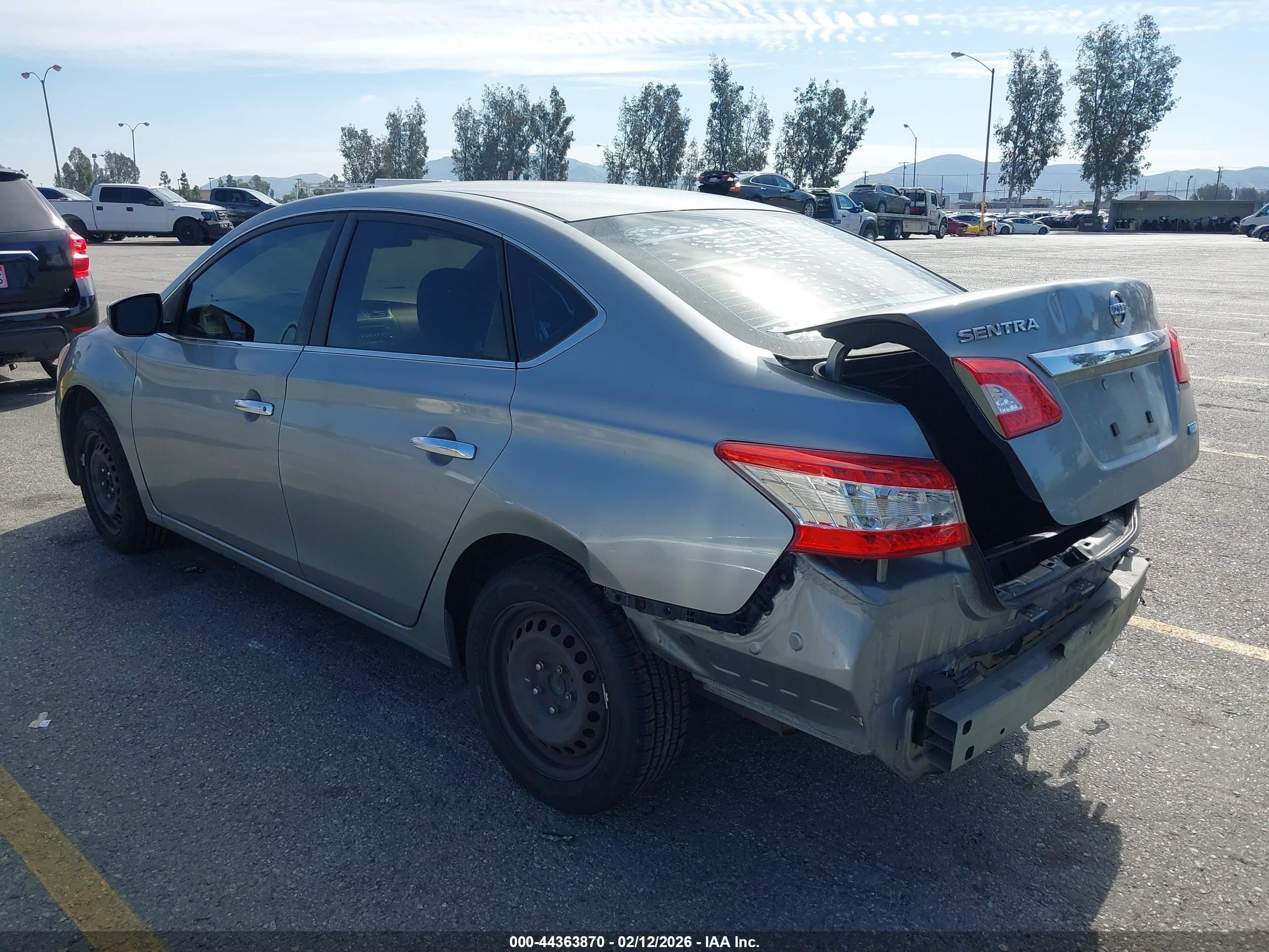 2014 Nissan Sentra S Gray vin: 3N1AB7AP1EY235929