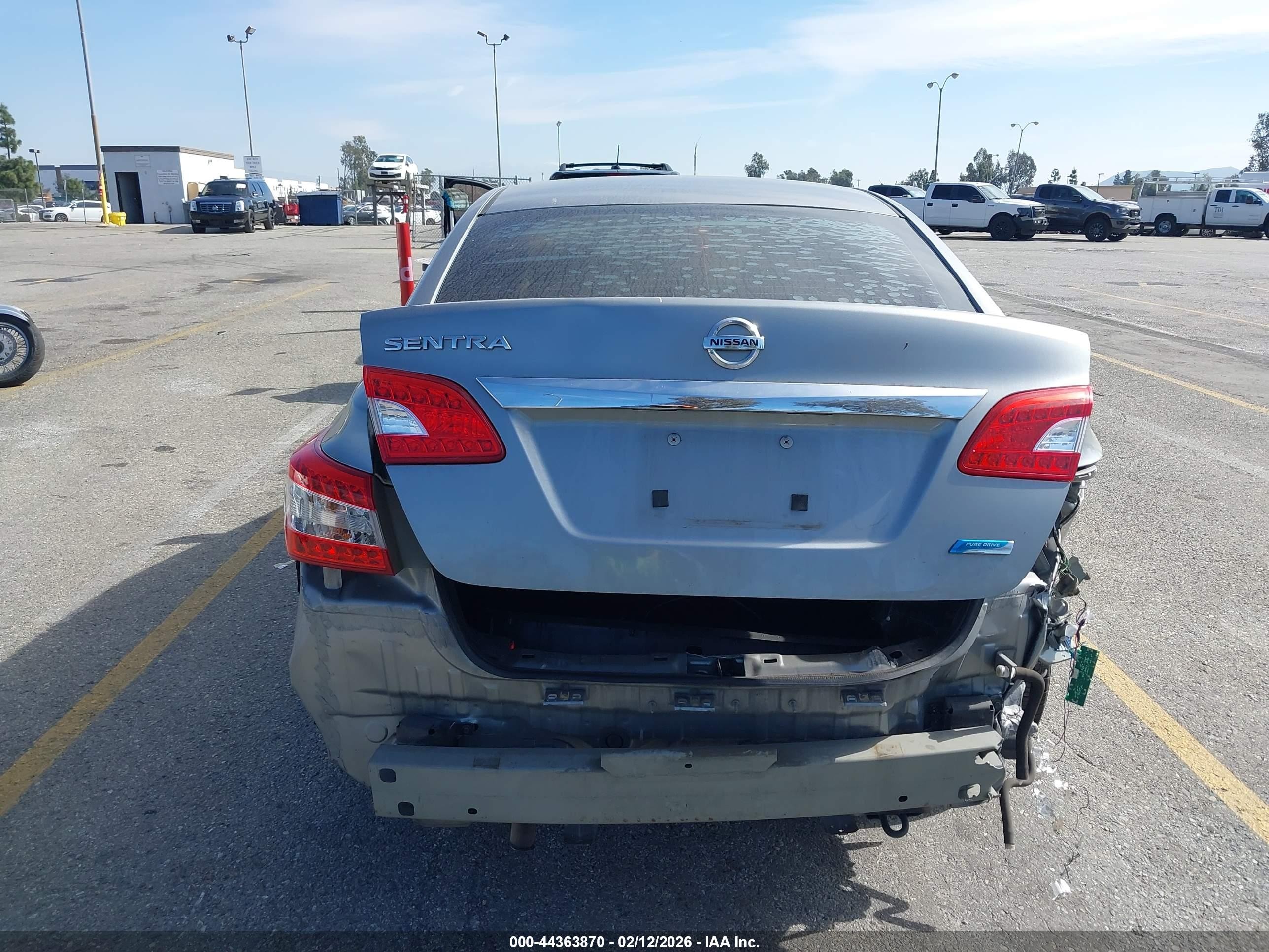 2014 Nissan Sentra S Gray vin: 3N1AB7AP1EY235929