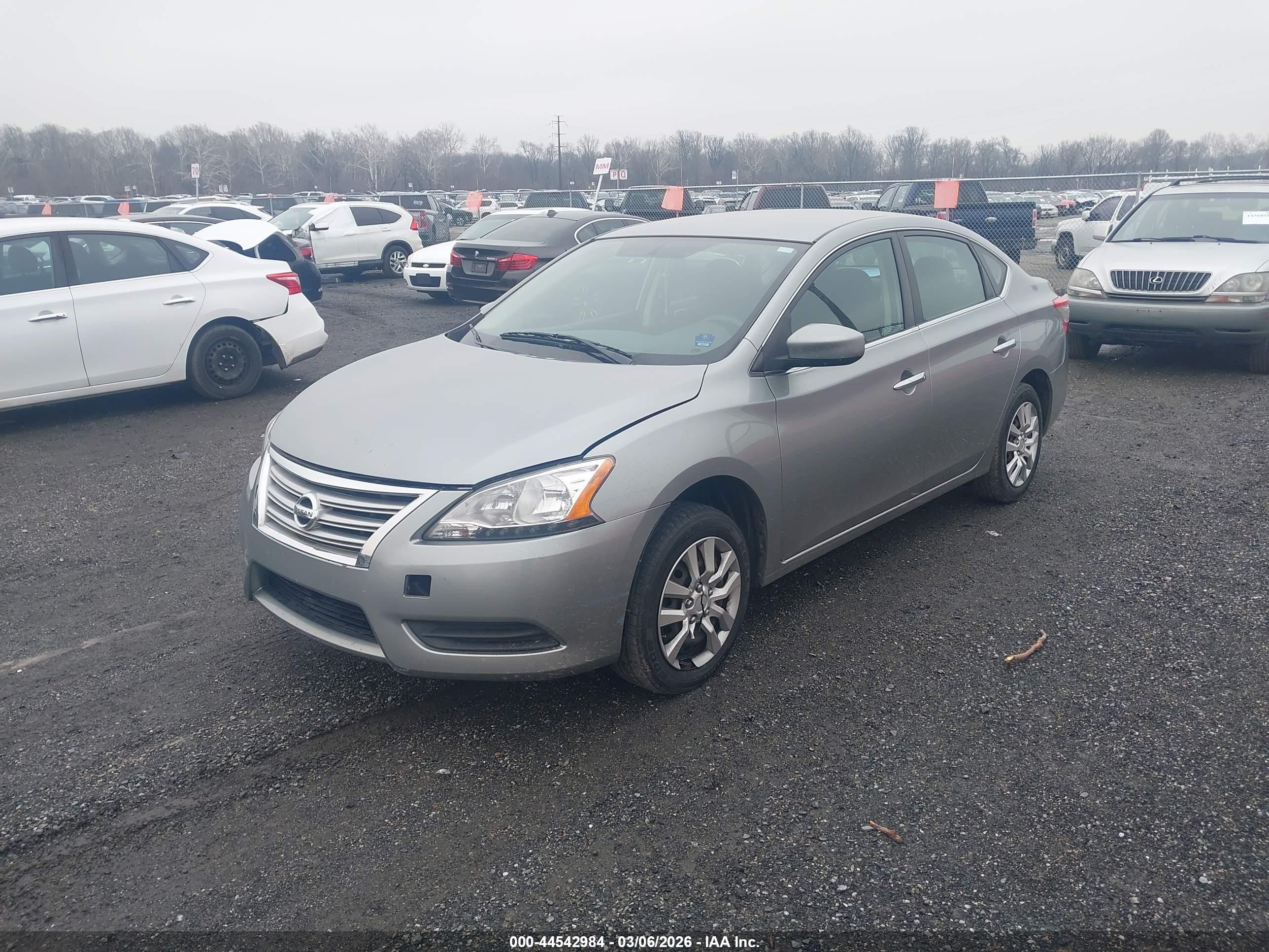 2014 Nissan Sentra S Silver vin: 3N1AB7AP1EY242430