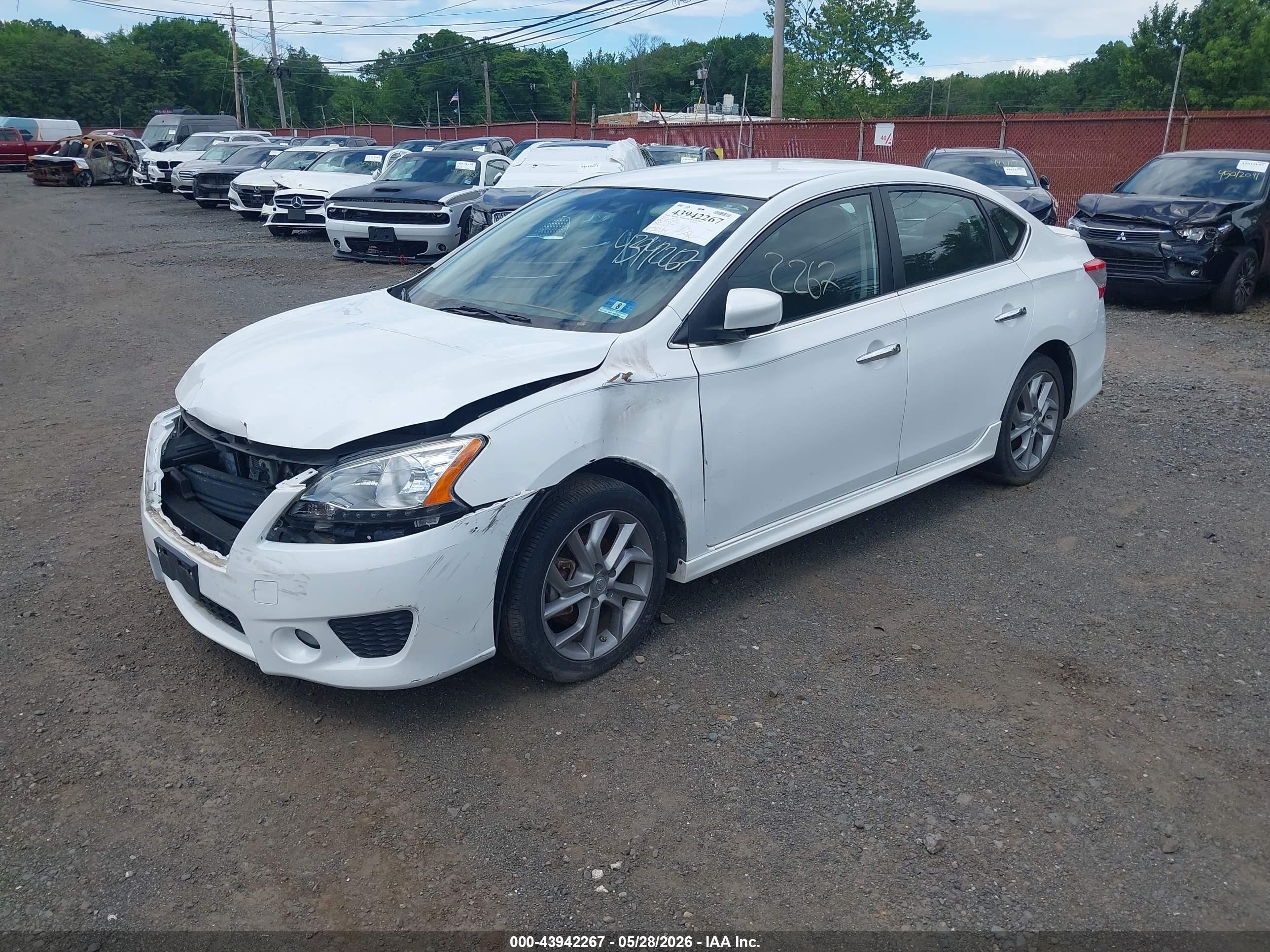 2014 Nissan Sentra Sr White vin: 3N1AB7AP1EY255288