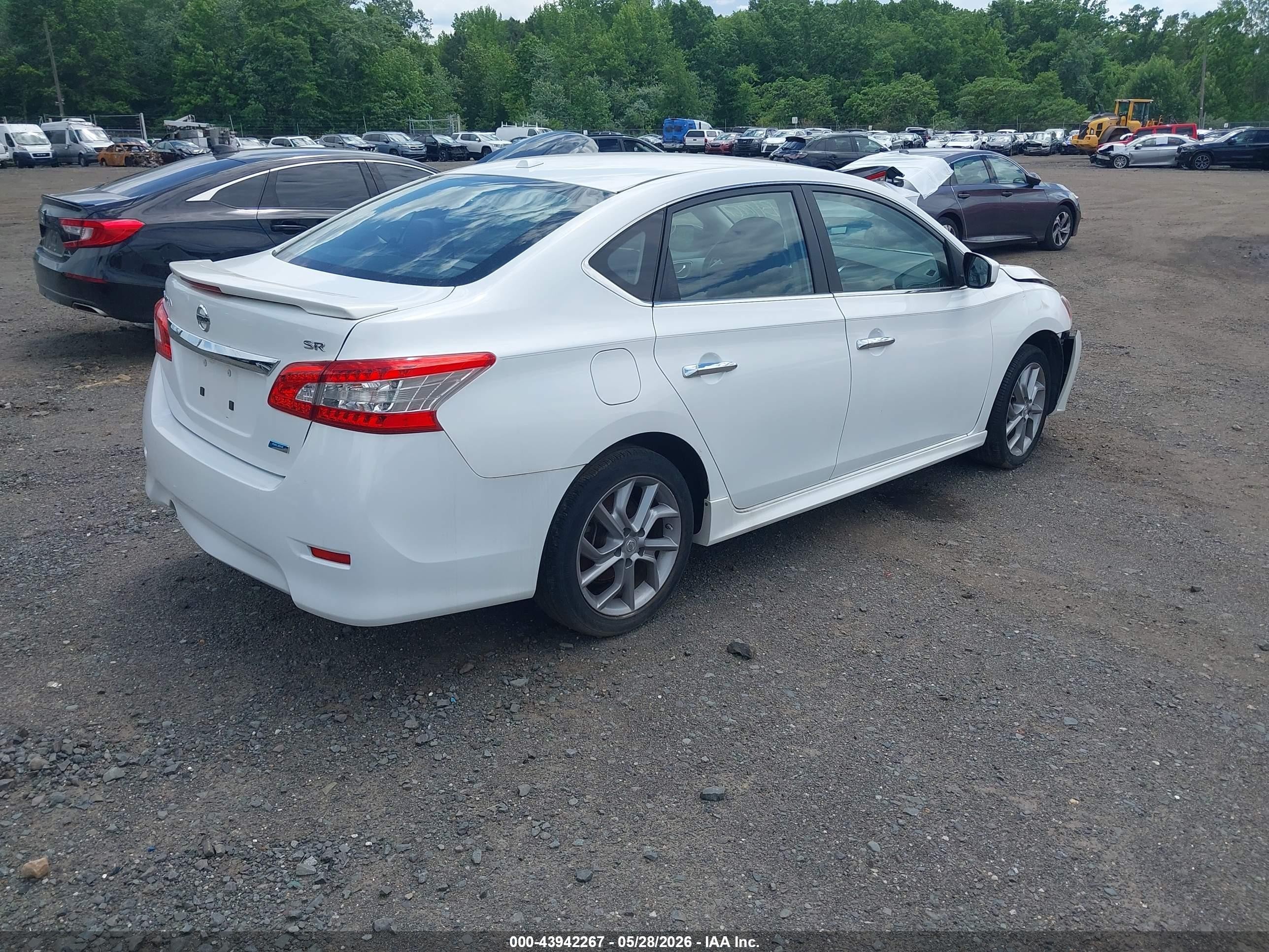 2014 Nissan Sentra Sr White vin: 3N1AB7AP1EY255288