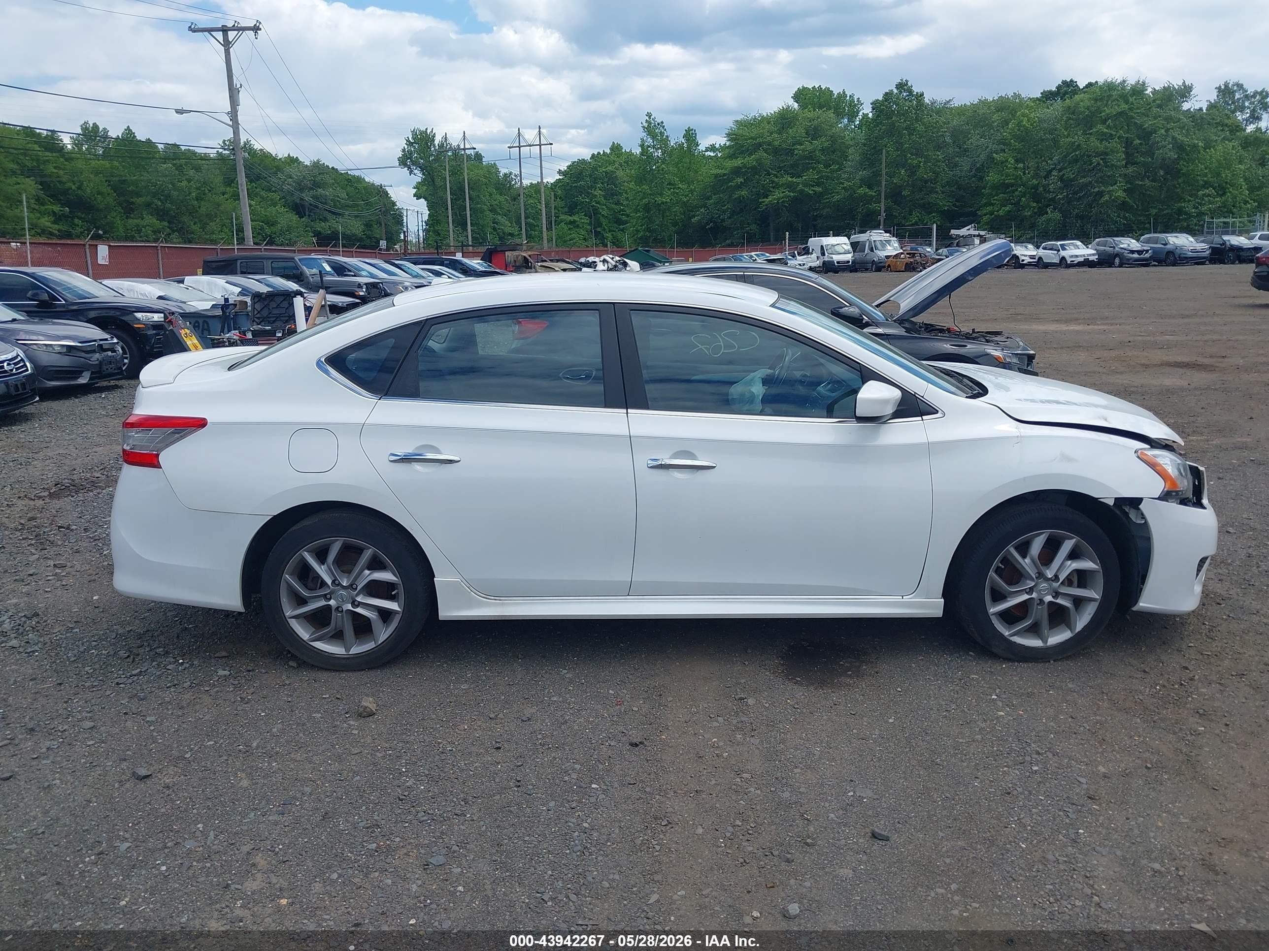 2014 Nissan Sentra Sr White vin: 3N1AB7AP1EY255288