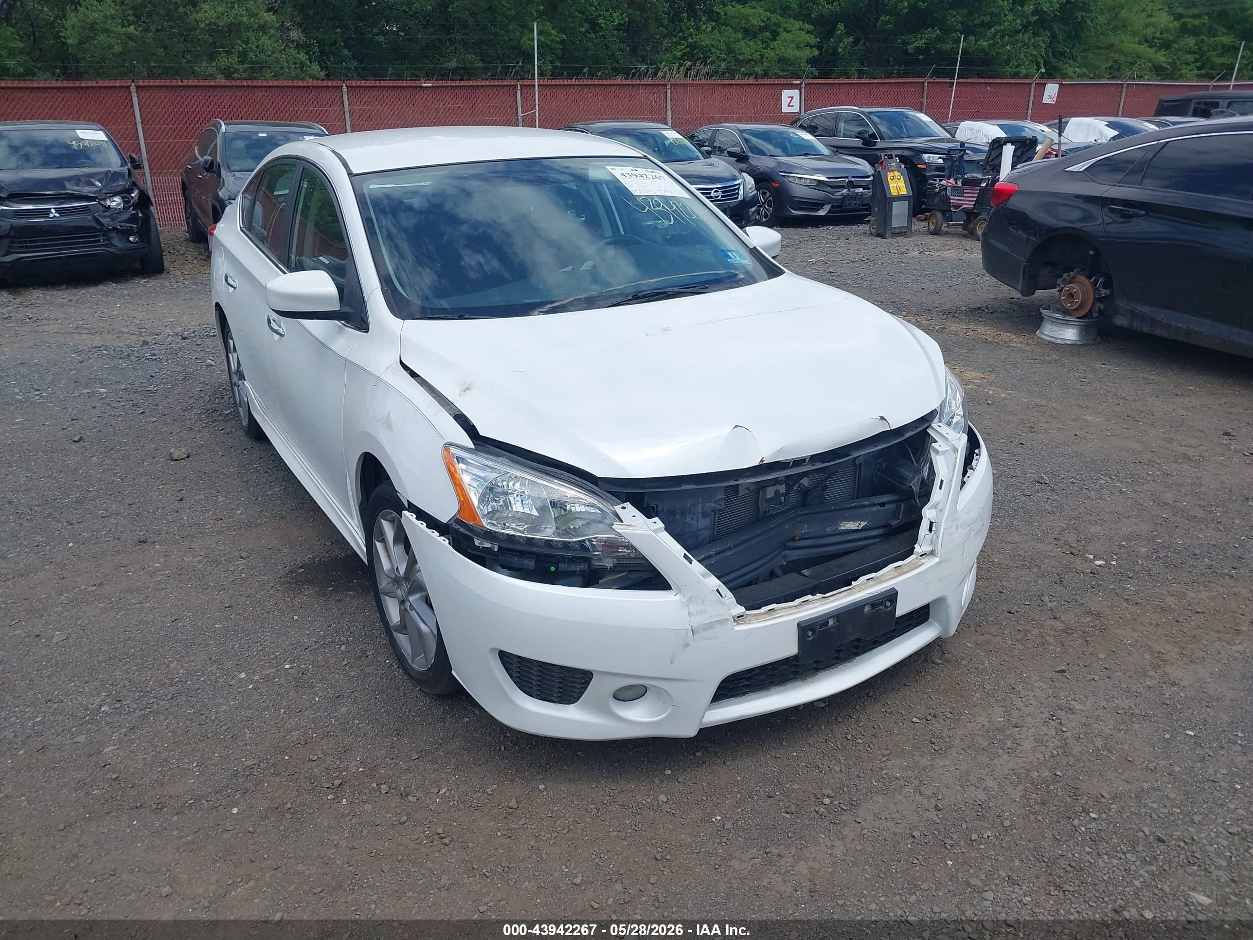 2014 Nissan Sentra Sr White vin: 3N1AB7AP1EY255288
