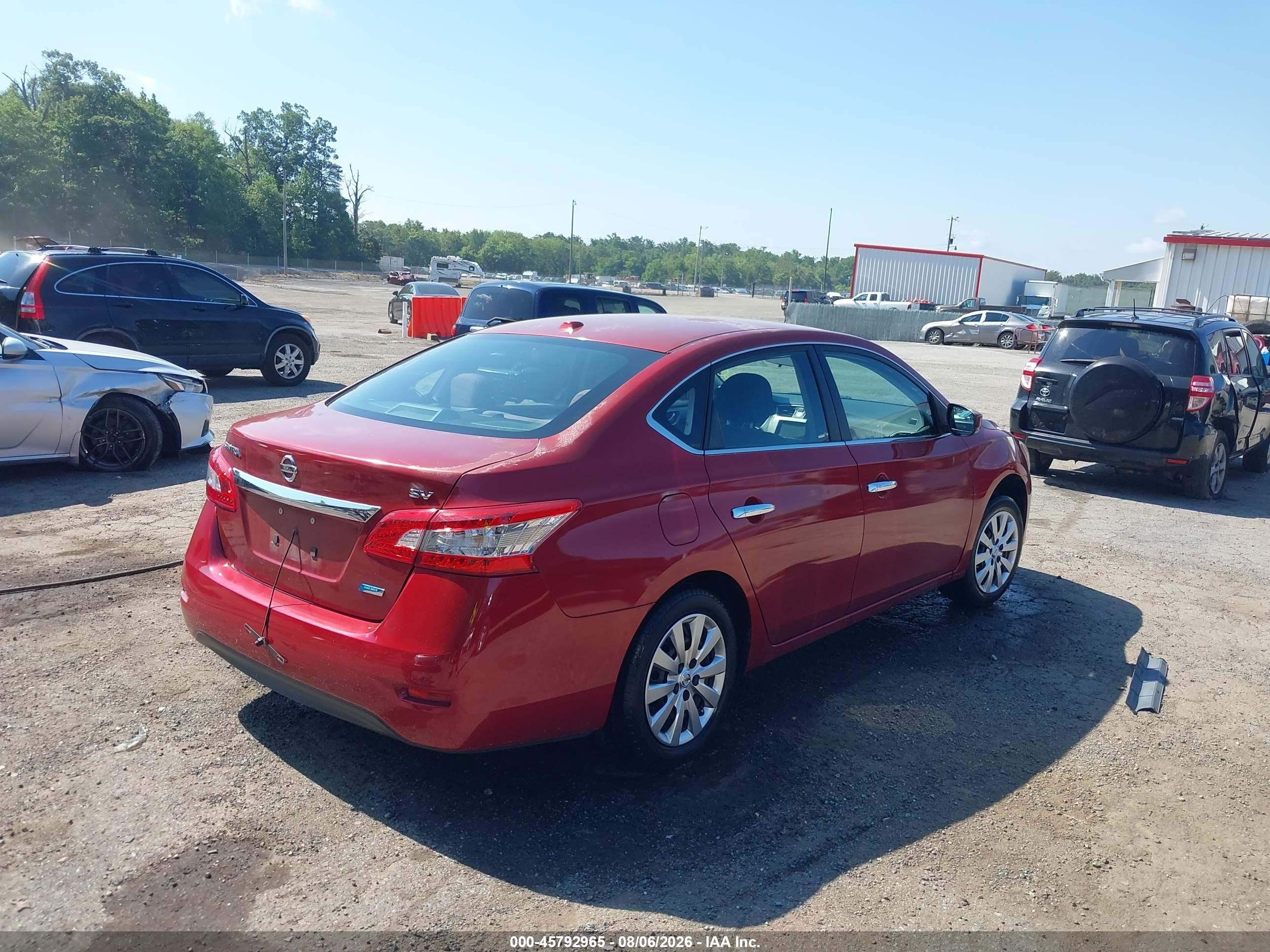 2014 Nissan Sentra Sv Red vin: 3N1AB7AP1EY281678