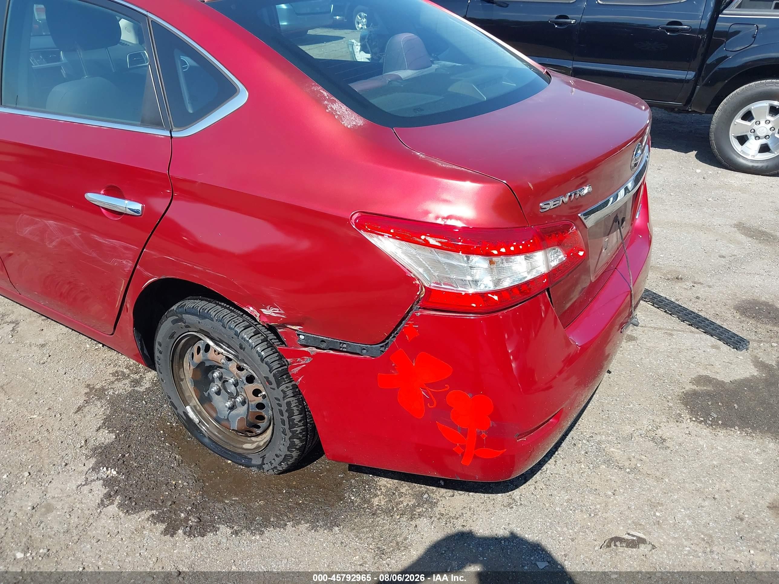 2014 Nissan Sentra Sv Red vin: 3N1AB7AP1EY281678