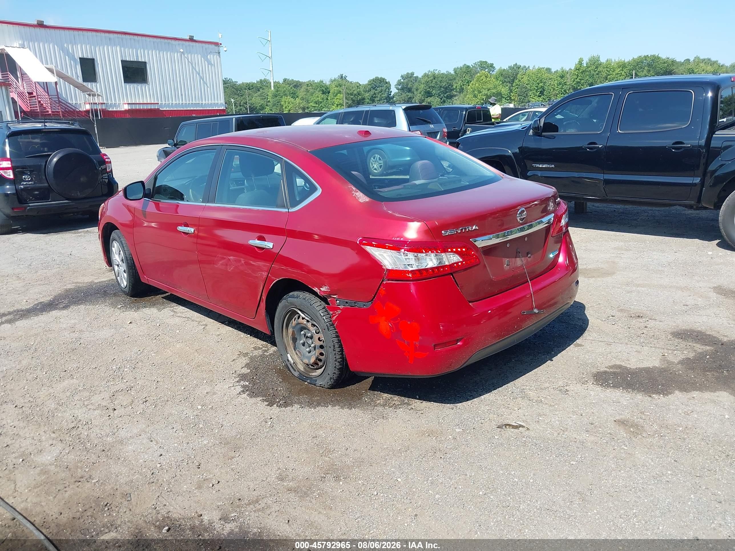 2014 Nissan Sentra Sv Red vin: 3N1AB7AP1EY281678
