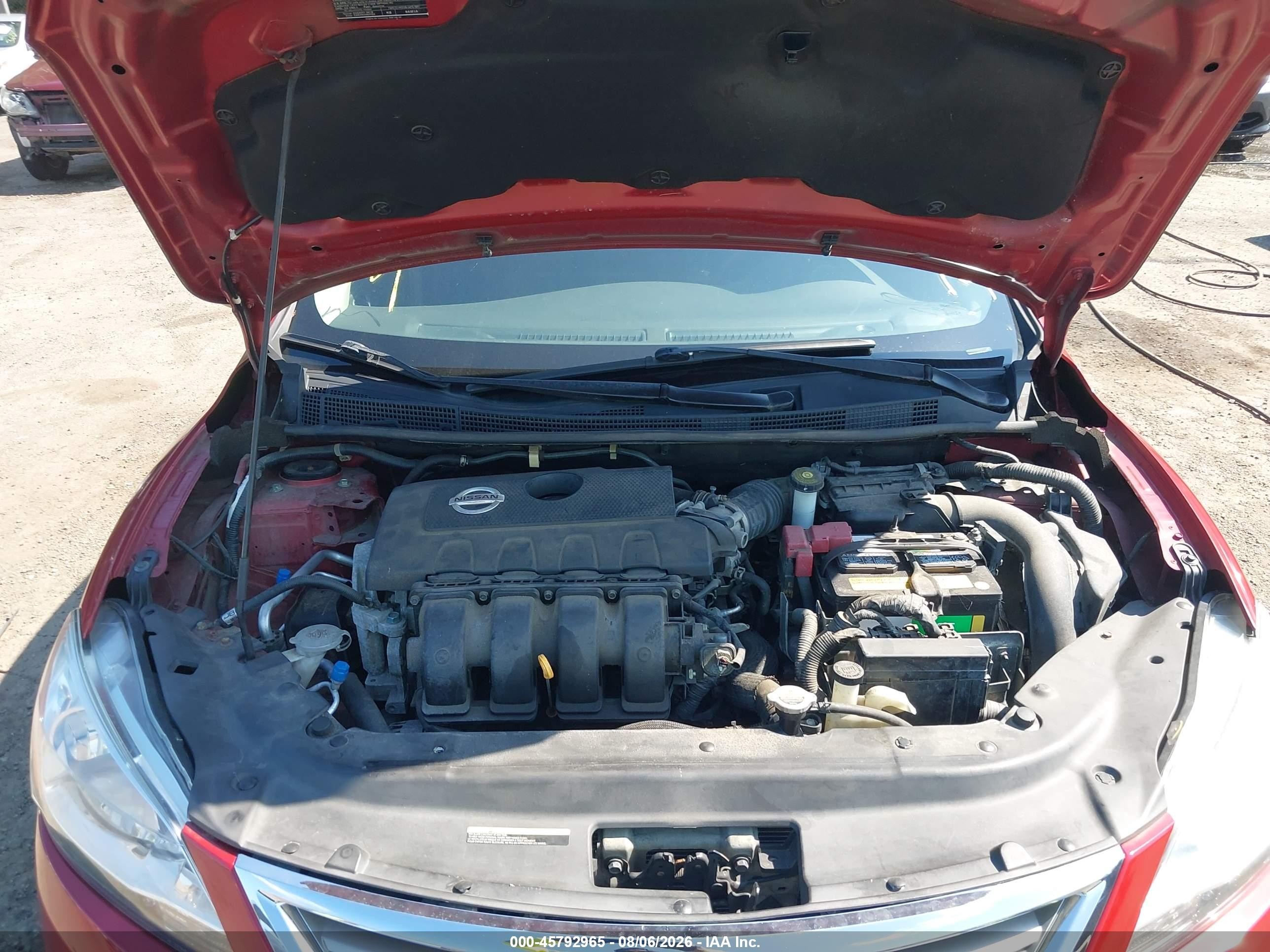 2014 Nissan Sentra Sv Red vin: 3N1AB7AP1EY281678