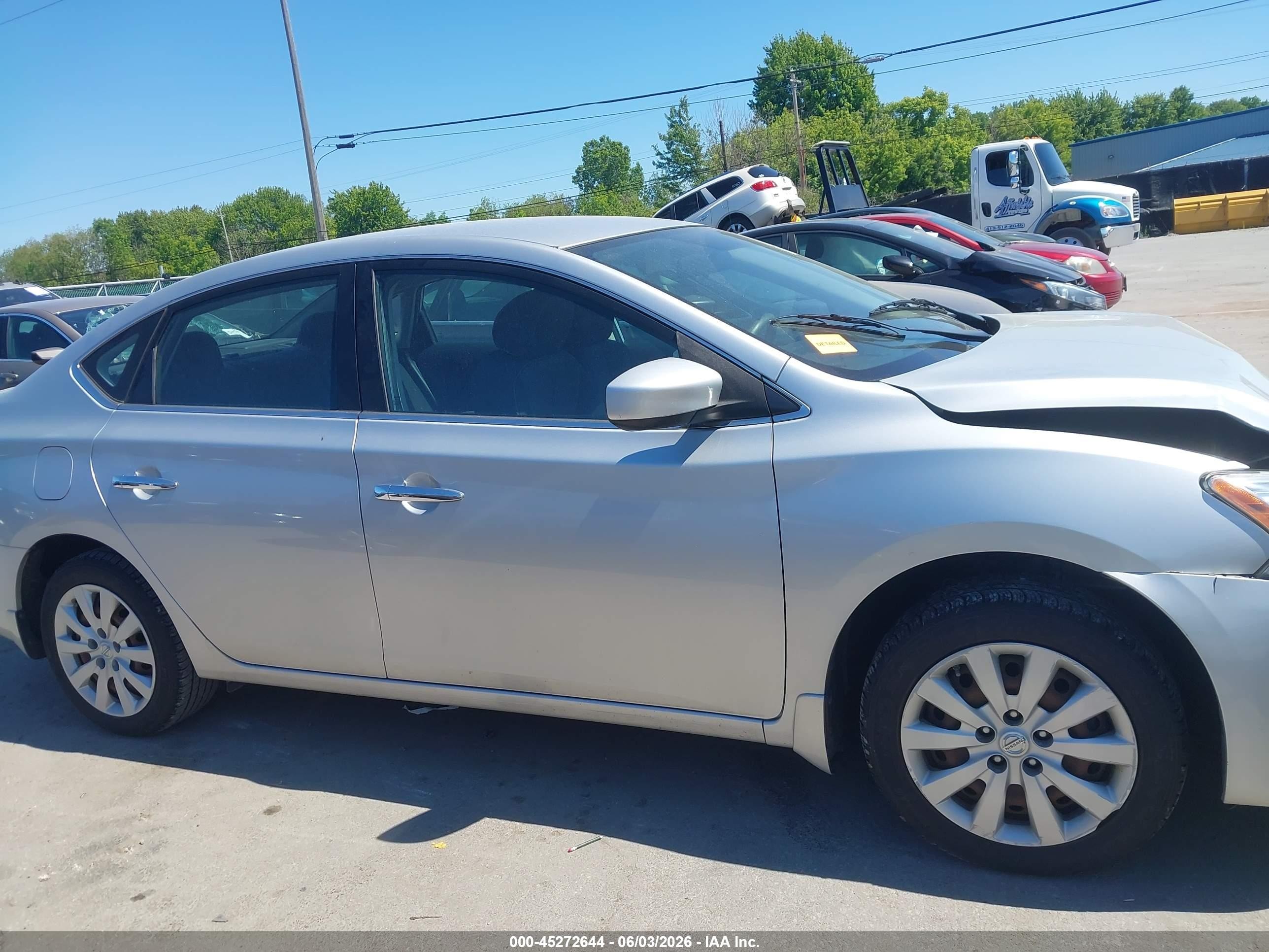 2014 Nissan Sentra Sv Silver vin: 3N1AB7AP1EY283673
