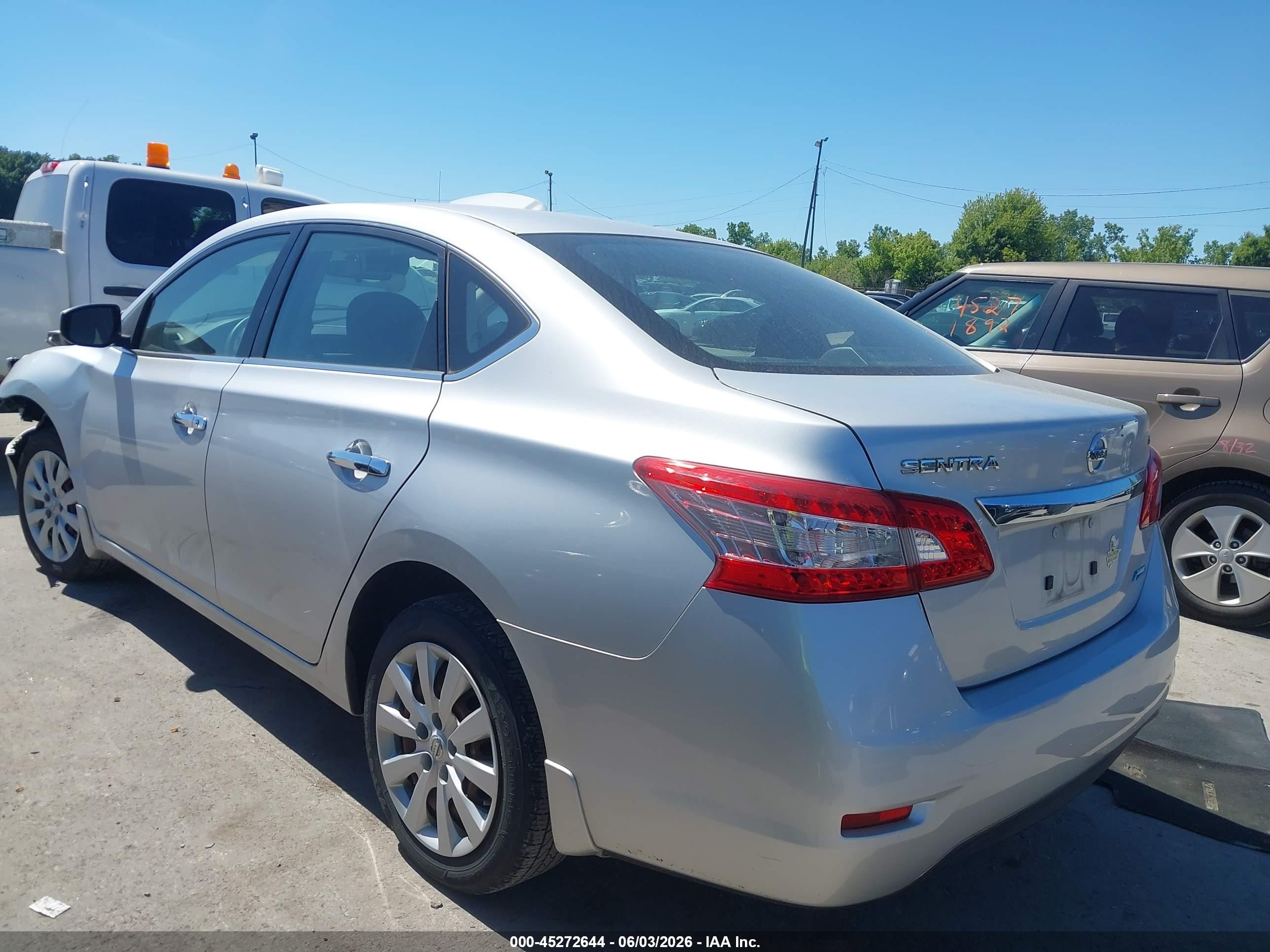 2014 Nissan Sentra Sv Silver vin: 3N1AB7AP1EY283673