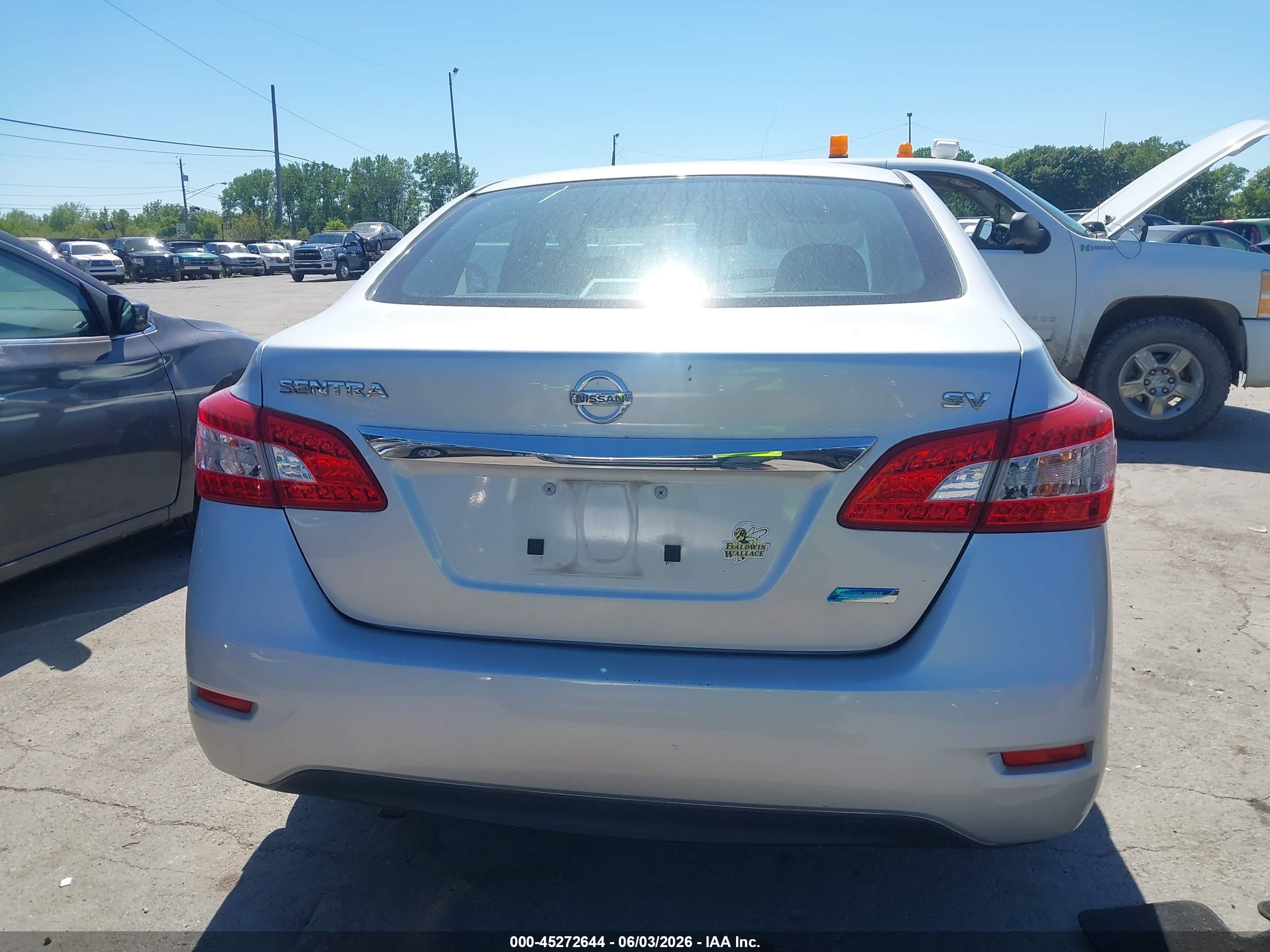 2014 Nissan Sentra Sv Silver vin: 3N1AB7AP1EY283673