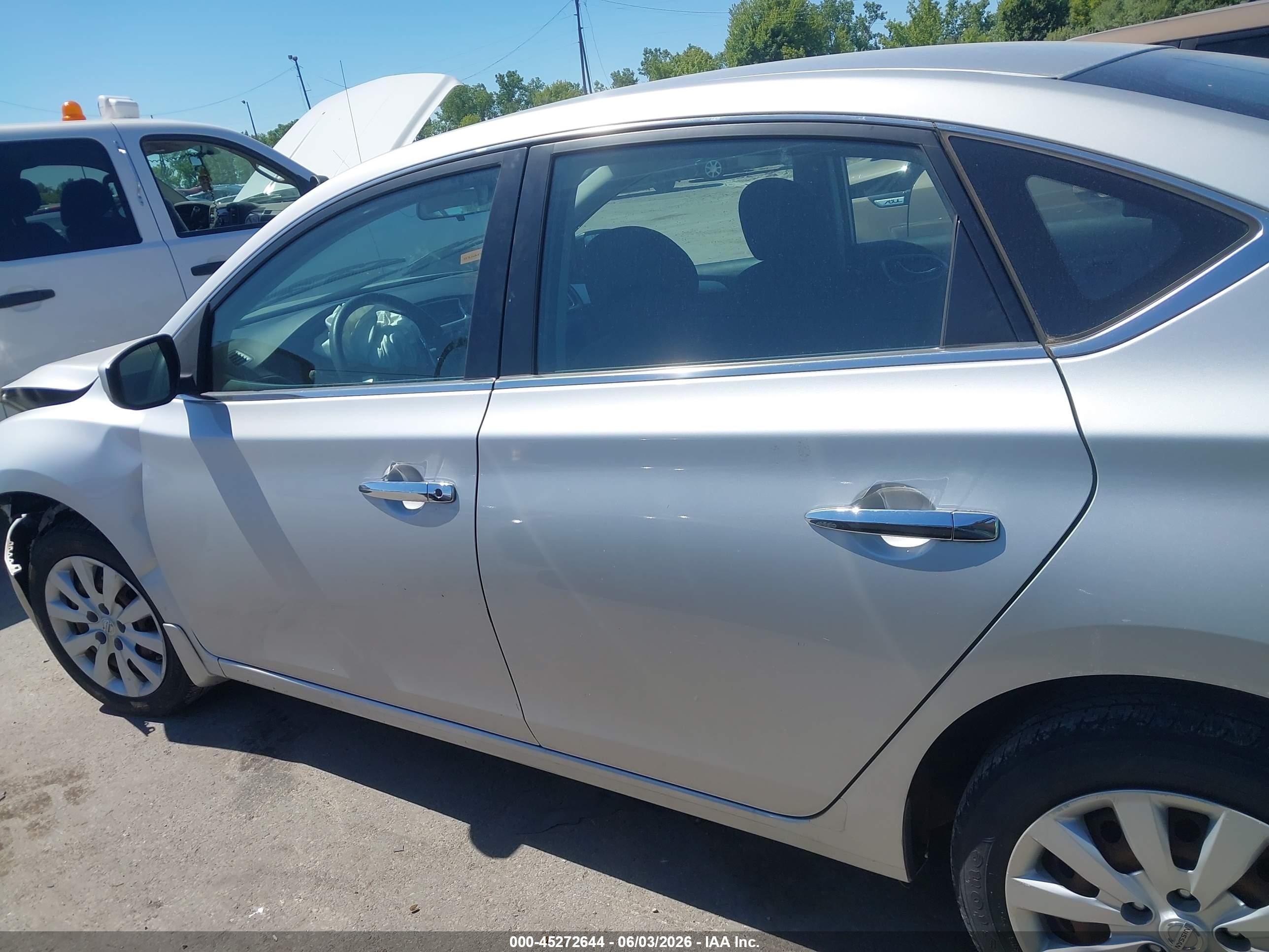 2014 Nissan Sentra Sv Silver vin: 3N1AB7AP1EY283673