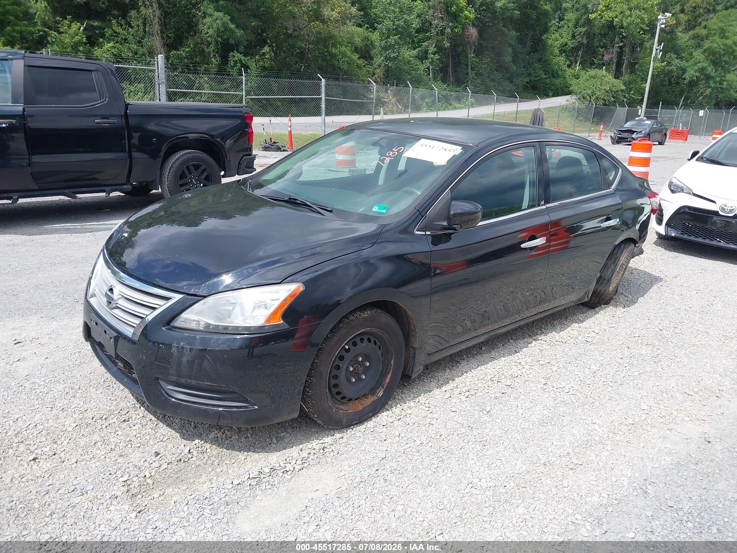 2014 Nissan Sentra S Black vin: 3N1AB7AP1EY285522