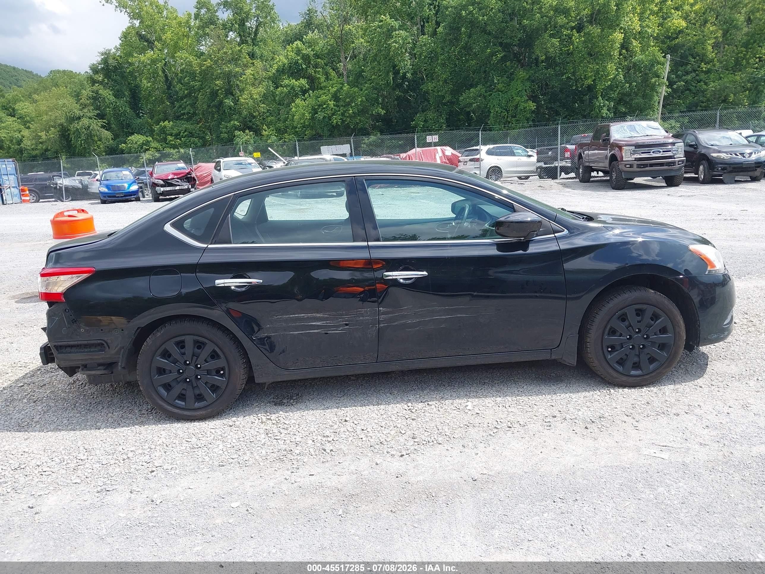 2014 Nissan Sentra S Black vin: 3N1AB7AP1EY285522