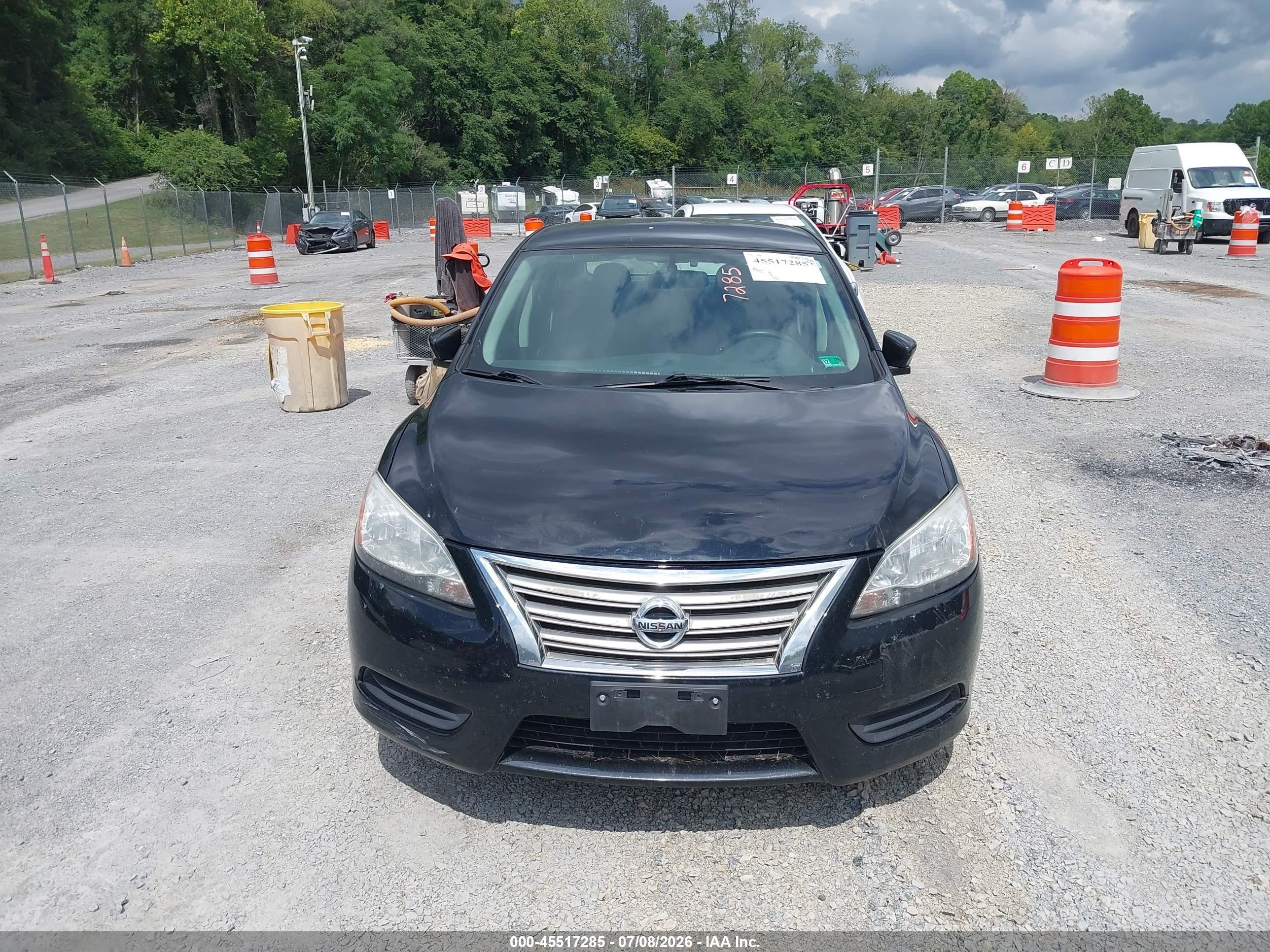 2014 Nissan Sentra S Black vin: 3N1AB7AP1EY285522