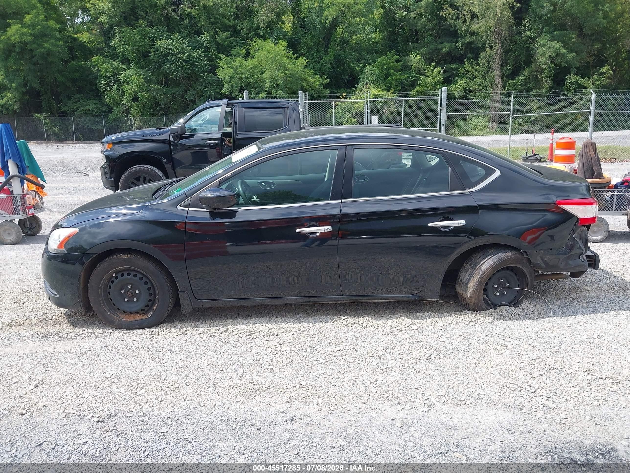 2014 Nissan Sentra S Black vin: 3N1AB7AP1EY285522