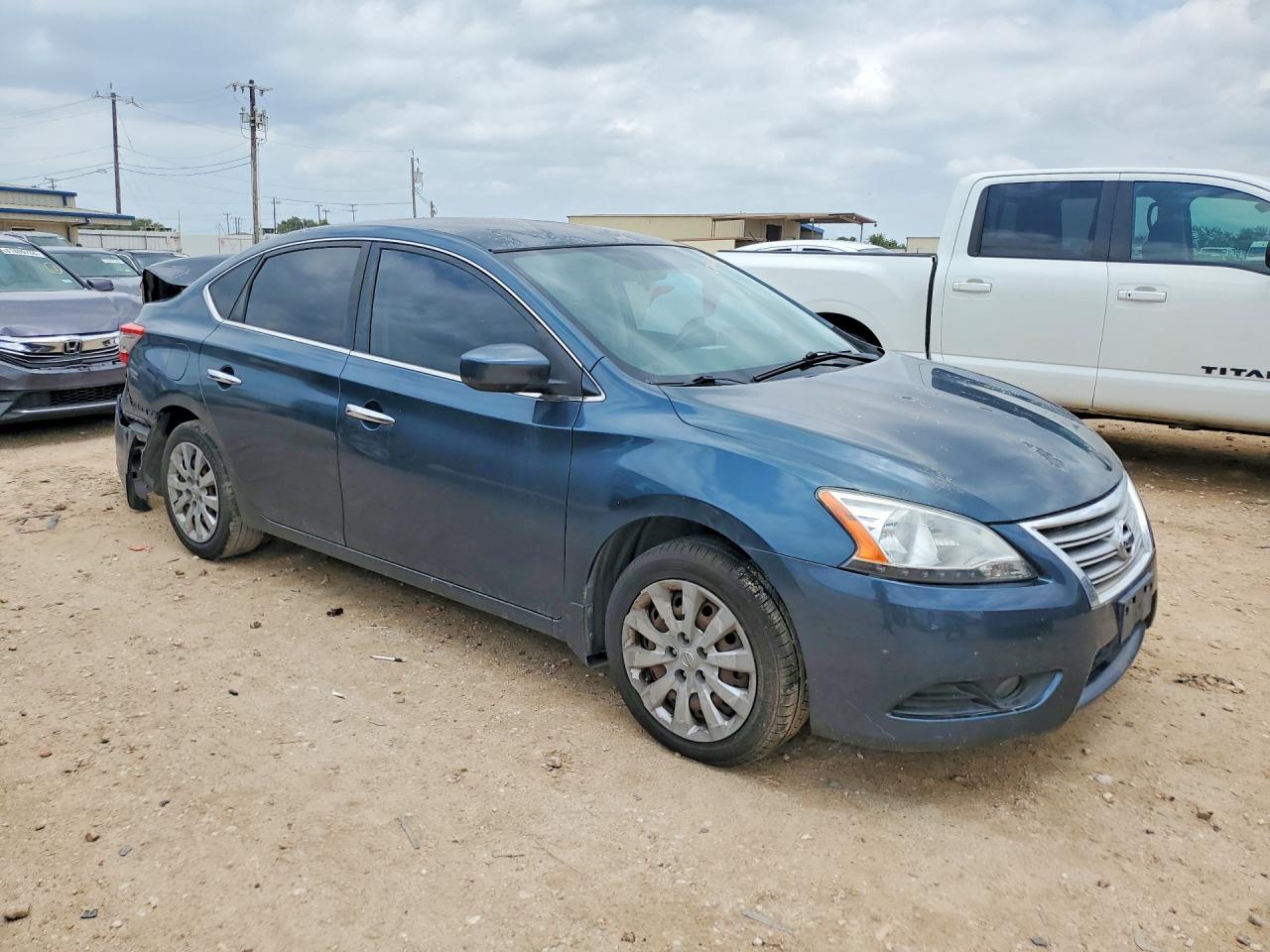 2014 Nissan Sentra Sv Blue vin: 3N1AB7AP1EY287917