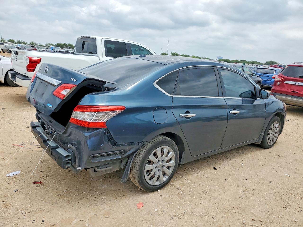 2014 Nissan Sentra Sv Blue vin: 3N1AB7AP1EY287917