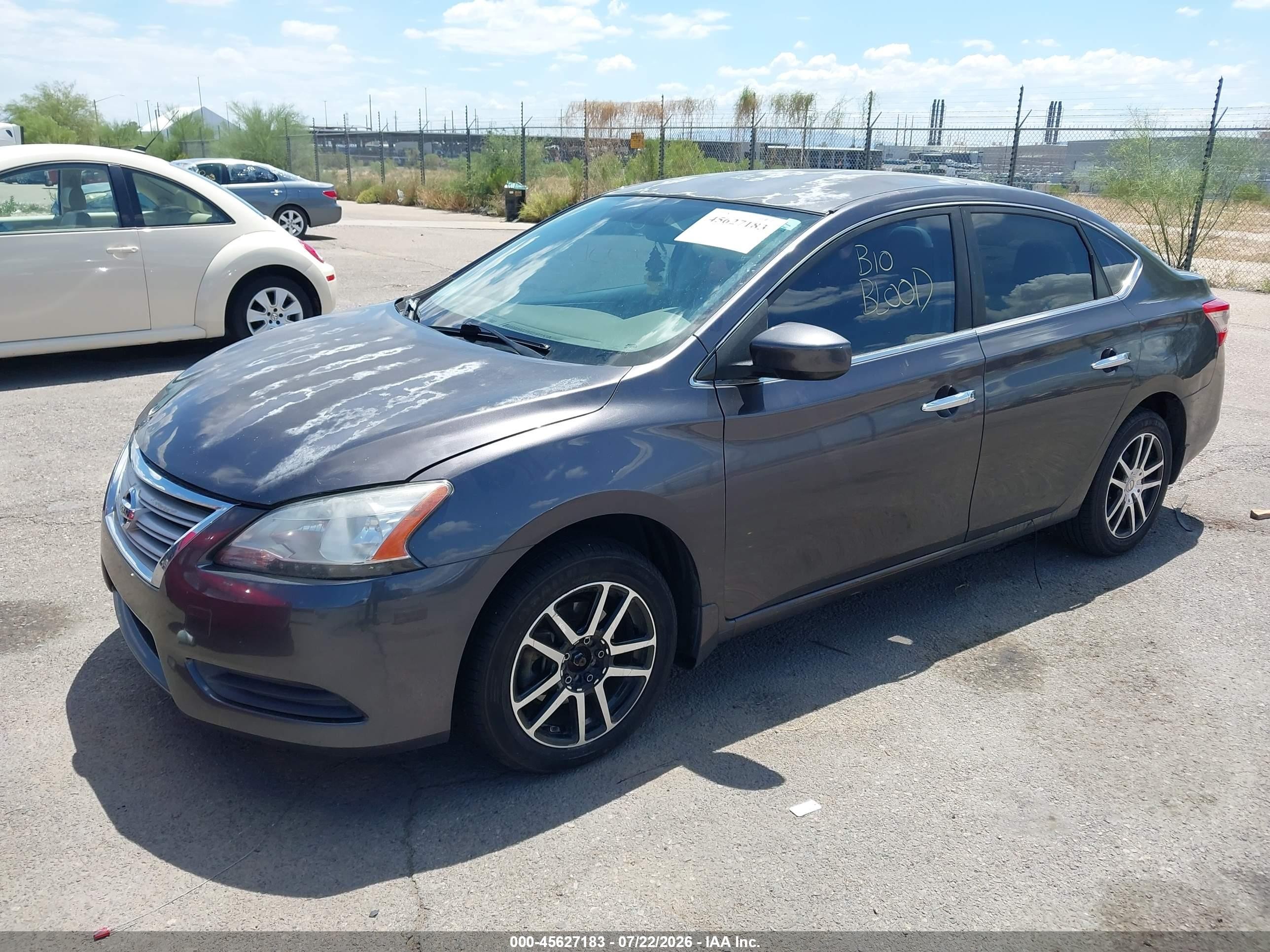 2014 Nissan Sentra Sv Gray vin: 3N1AB7AP1EY293457