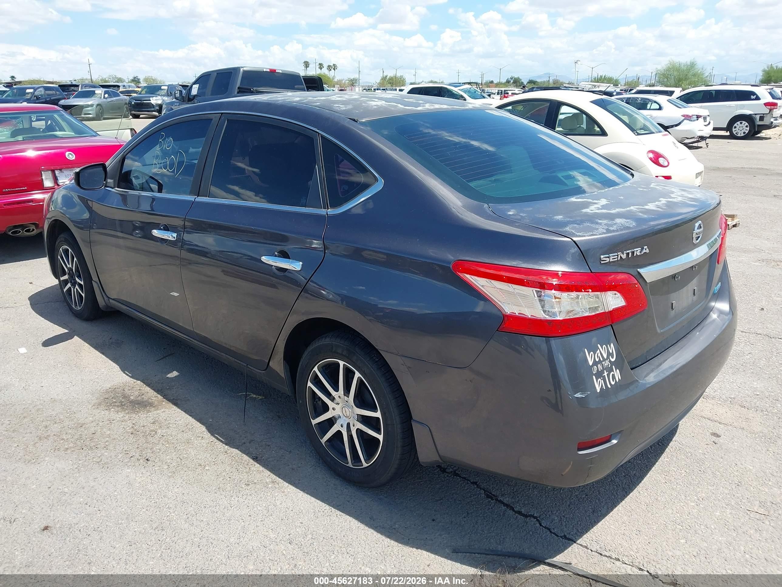 2014 Nissan Sentra Sv Gray vin: 3N1AB7AP1EY293457