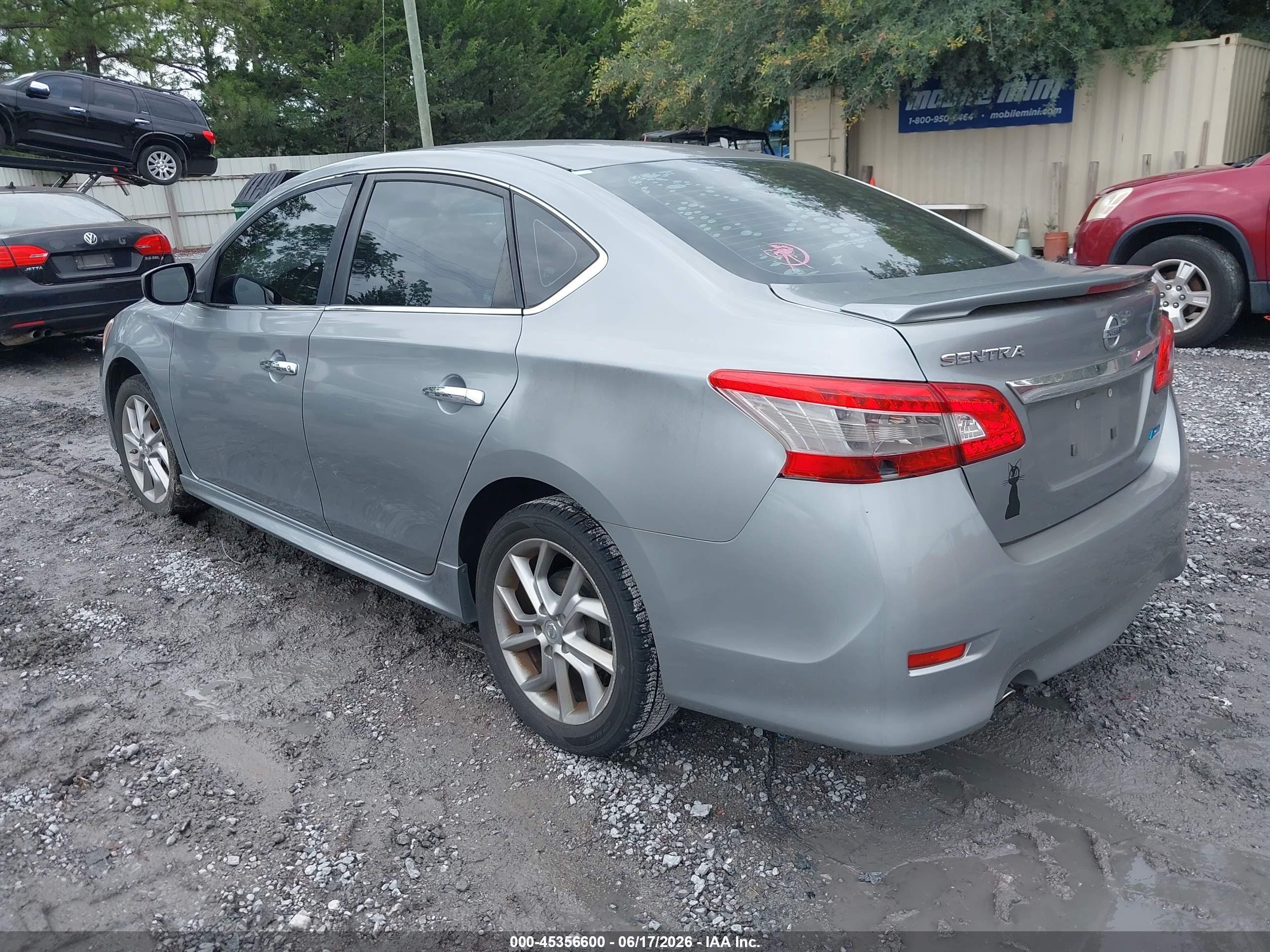 2014 Nissan Sentra Sr Silver vin: 3N1AB7AP1EY299324