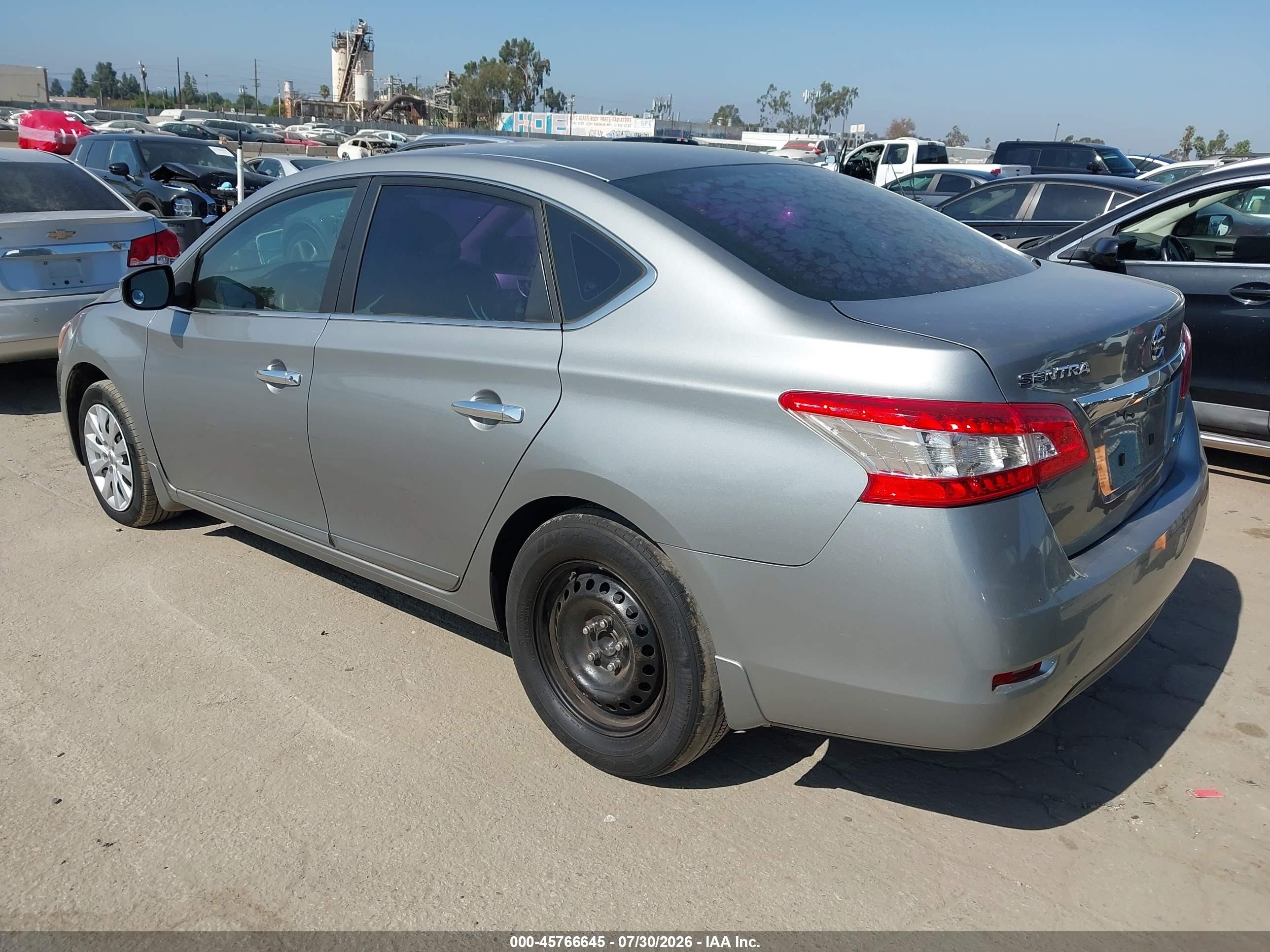 2014 Nissan Sentra Sv Silver vin: 3N1AB7AP1EY299999