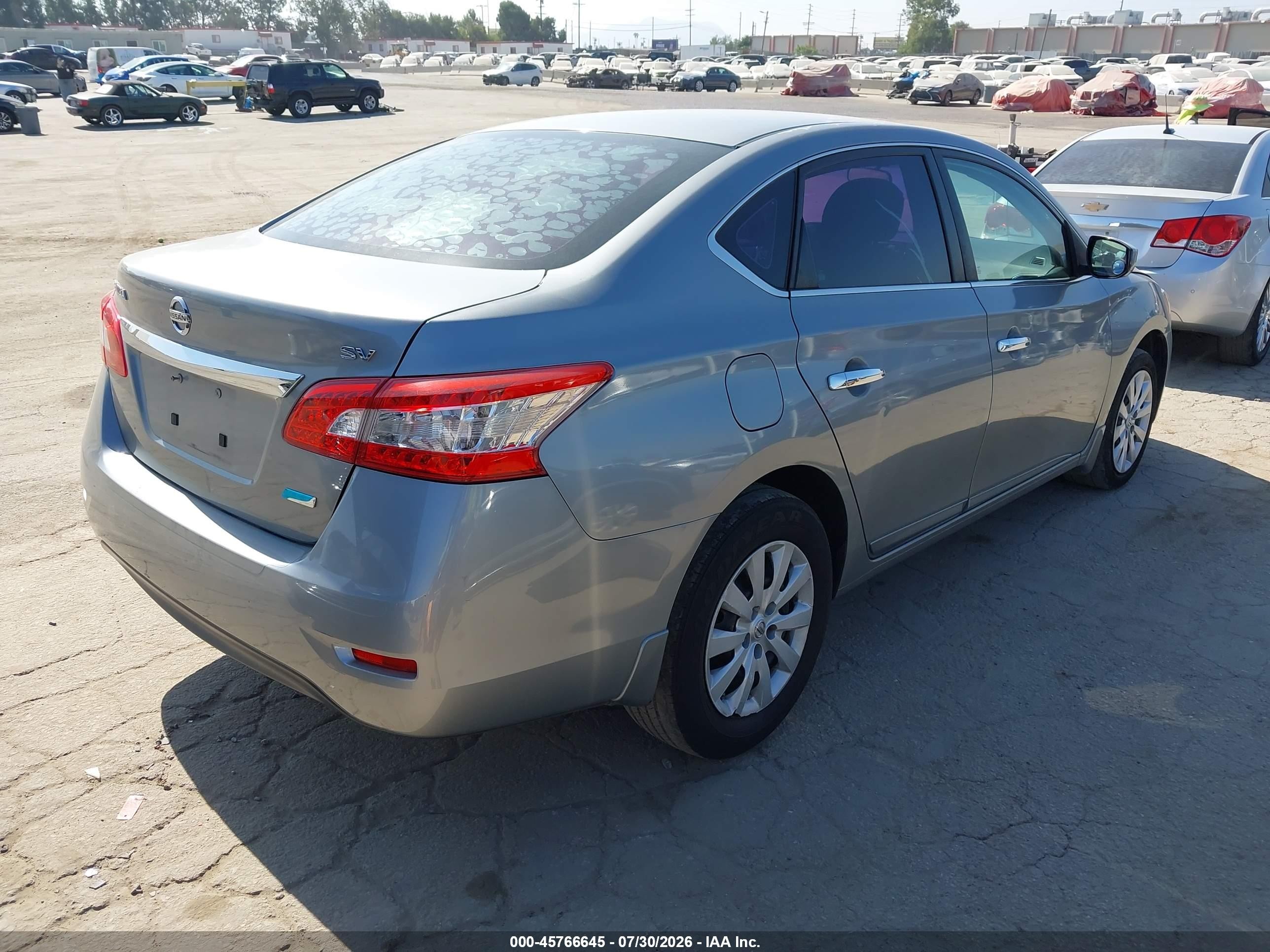 2014 Nissan Sentra Sv Silver vin: 3N1AB7AP1EY299999