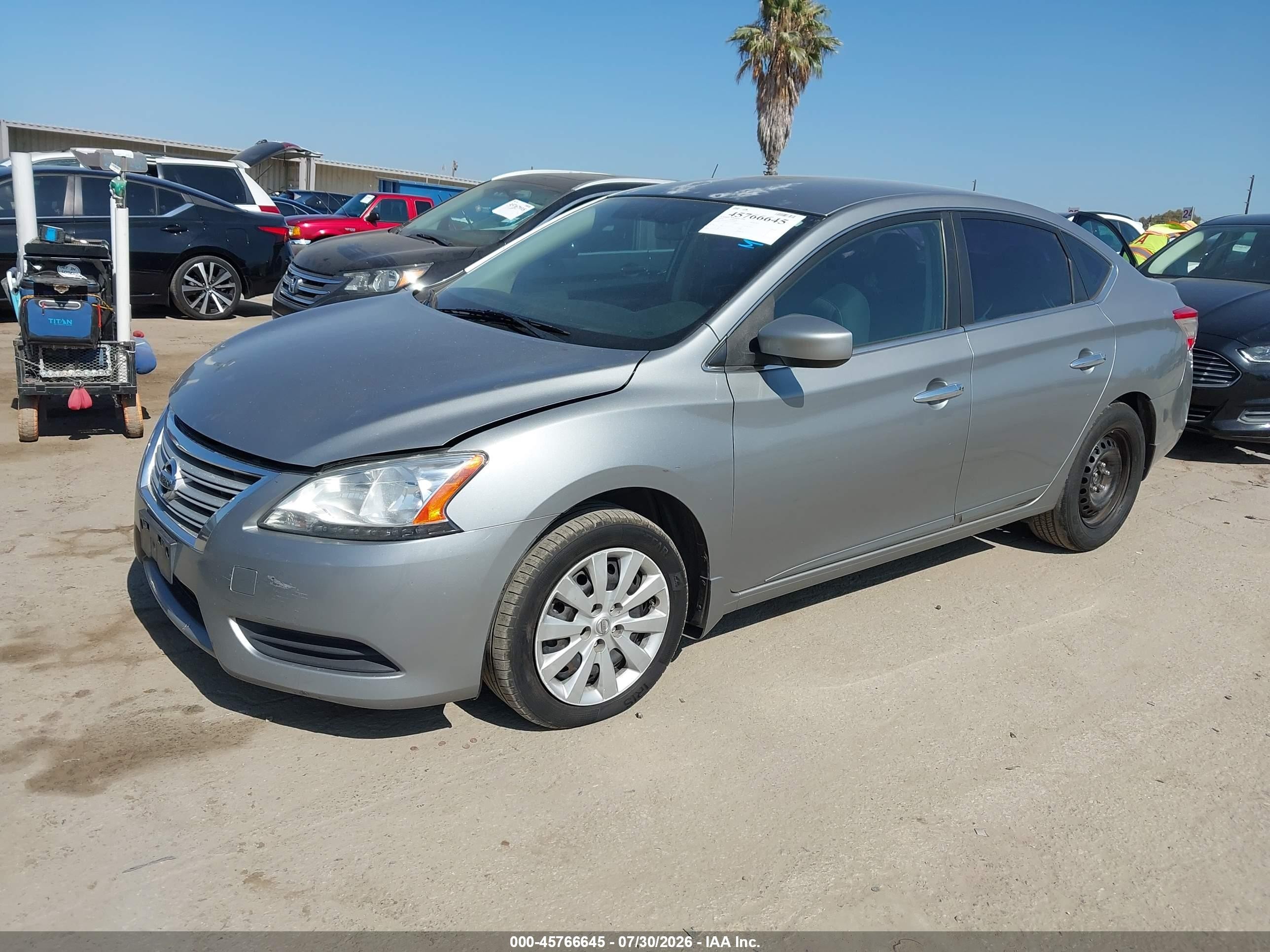 2014 Nissan Sentra Sv Silver vin: 3N1AB7AP1EY299999