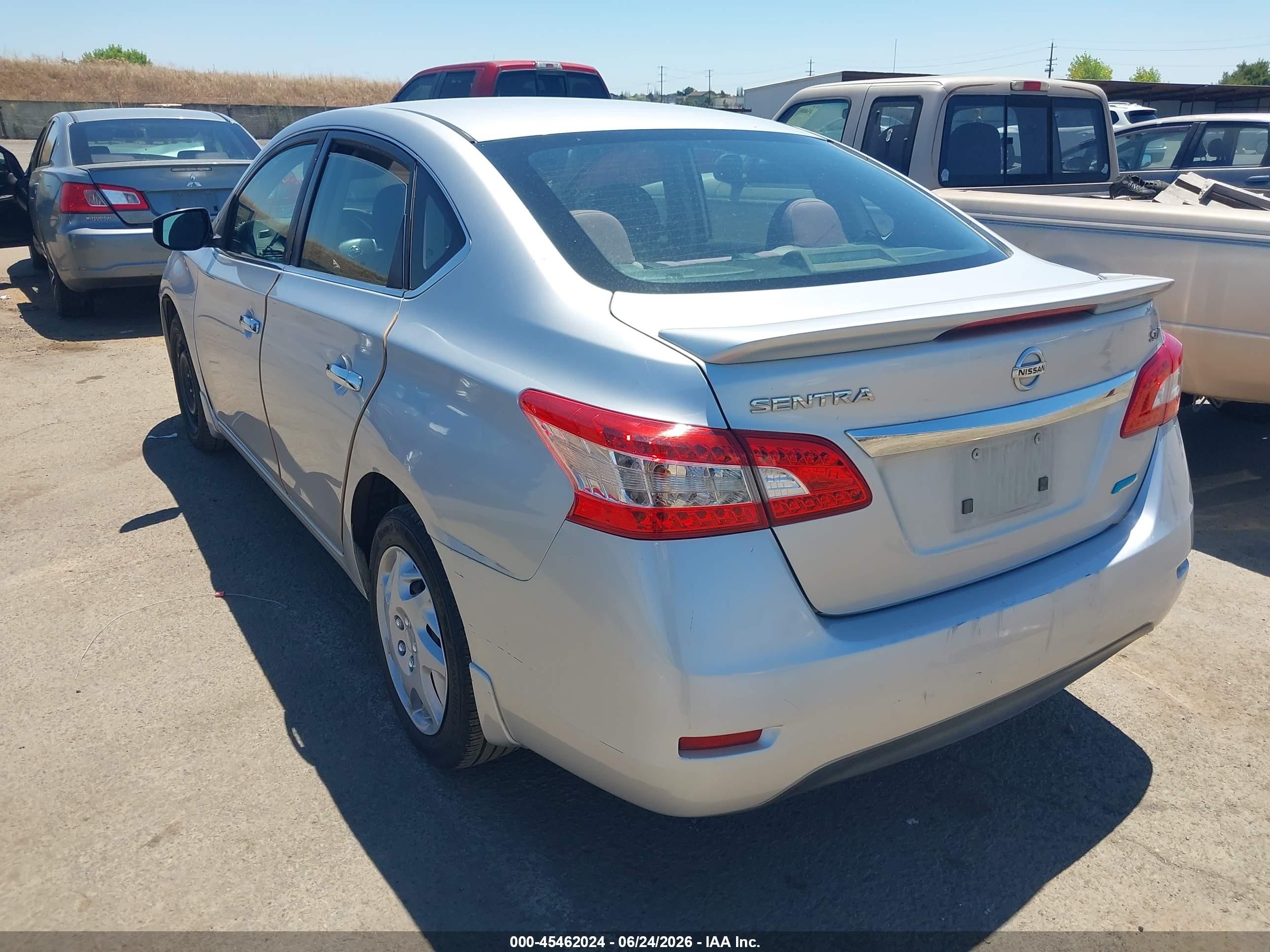 2014 Nissan Sentra Sv Silver vin: 3N1AB7AP1EY310368