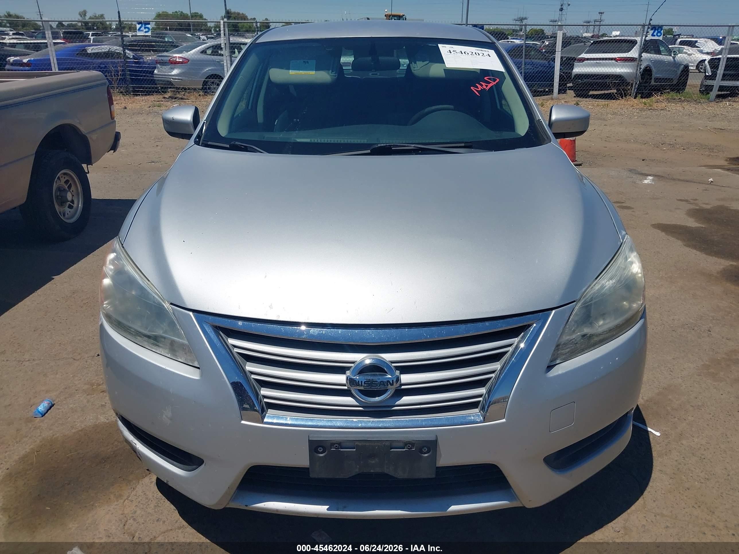2014 Nissan Sentra Sv Silver vin: 3N1AB7AP1EY310368