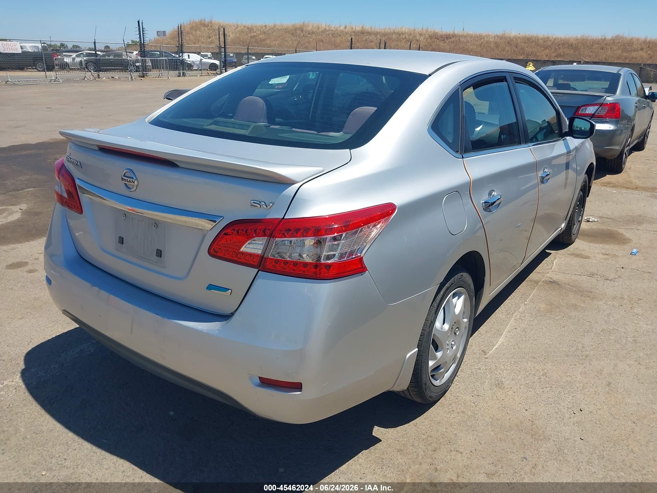 2014 Nissan Sentra Sv Silver vin: 3N1AB7AP1EY310368