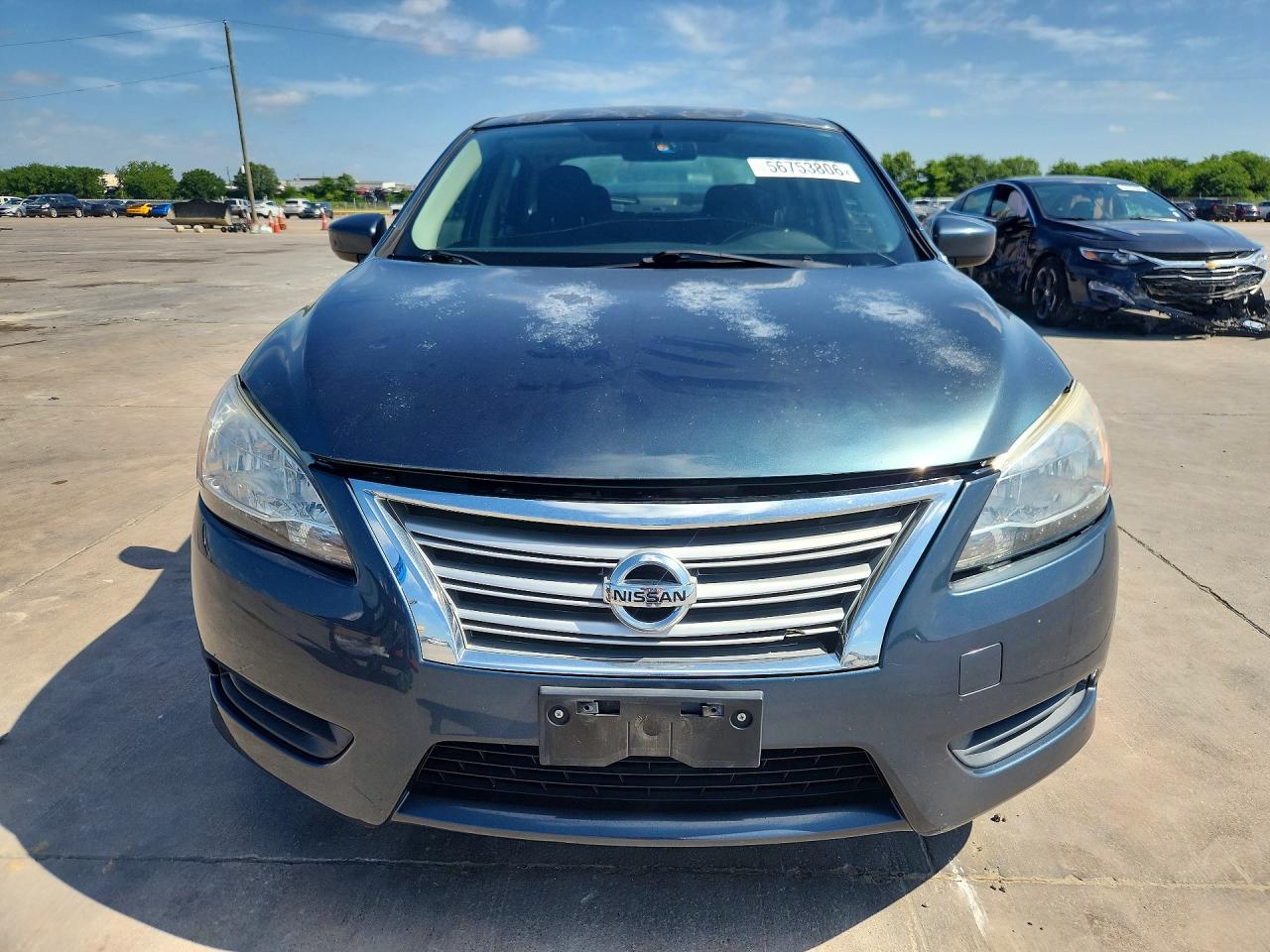 2014 Nissan Sentra Sv Синий vin: 3N1AB7AP1EY316087