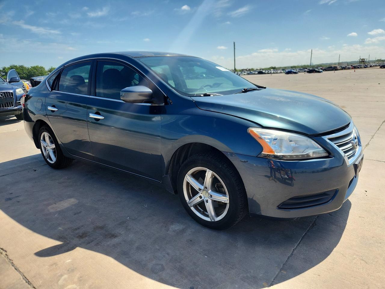 2014 Nissan Sentra Sv Синий vin: 3N1AB7AP1EY316087