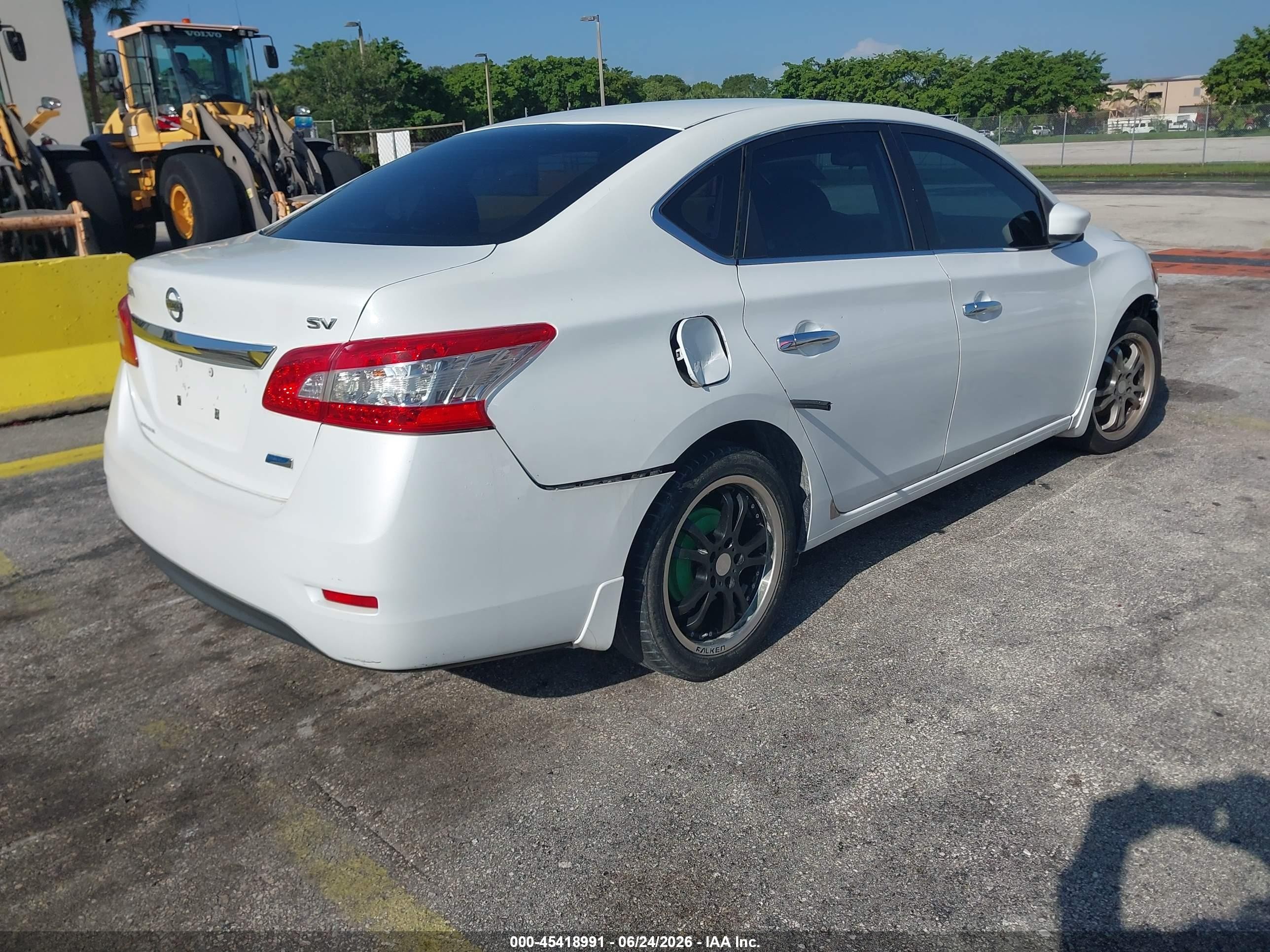 2014 Nissan Sentra Sv White vin: 3N1AB7AP1EY321368