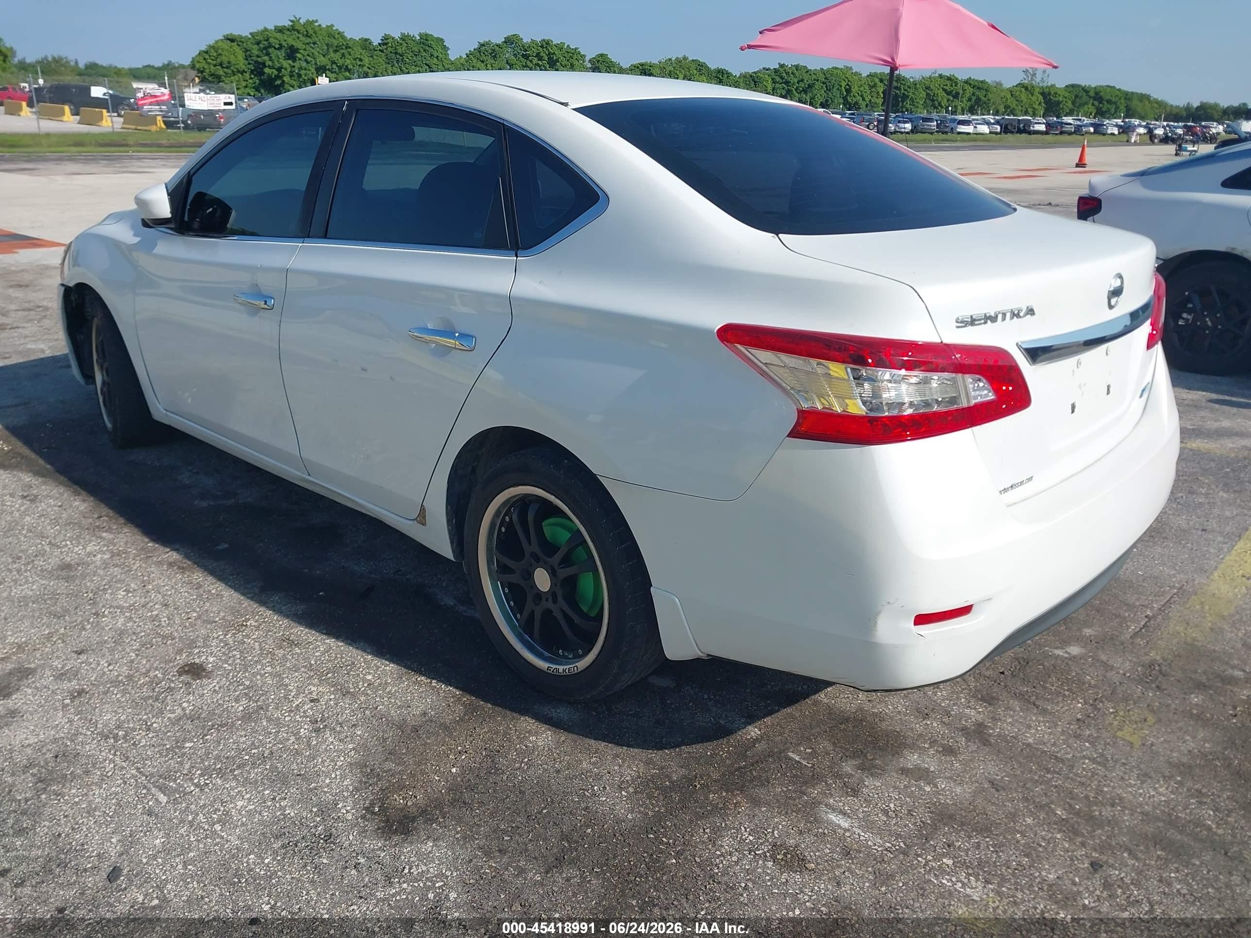 2014 Nissan Sentra Sv White vin: 3N1AB7AP1EY321368