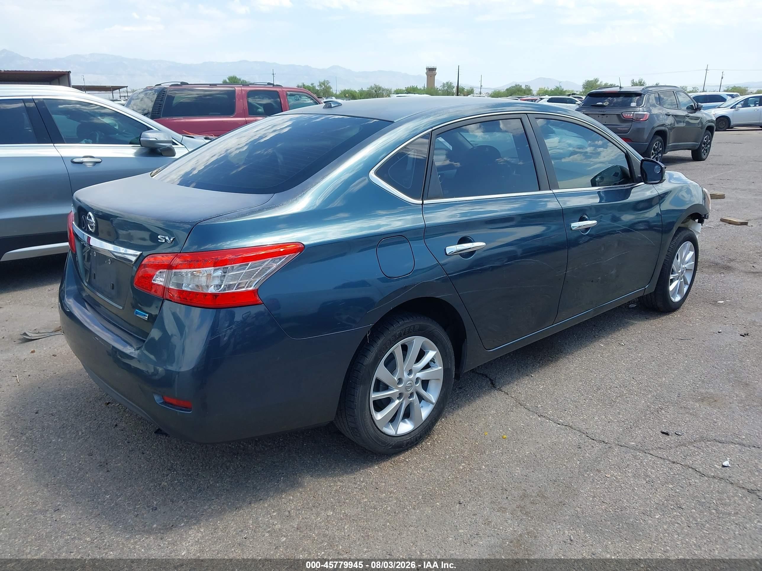 2014 Nissan Sentra Sv Green vin: 3N1AB7AP1EY323850