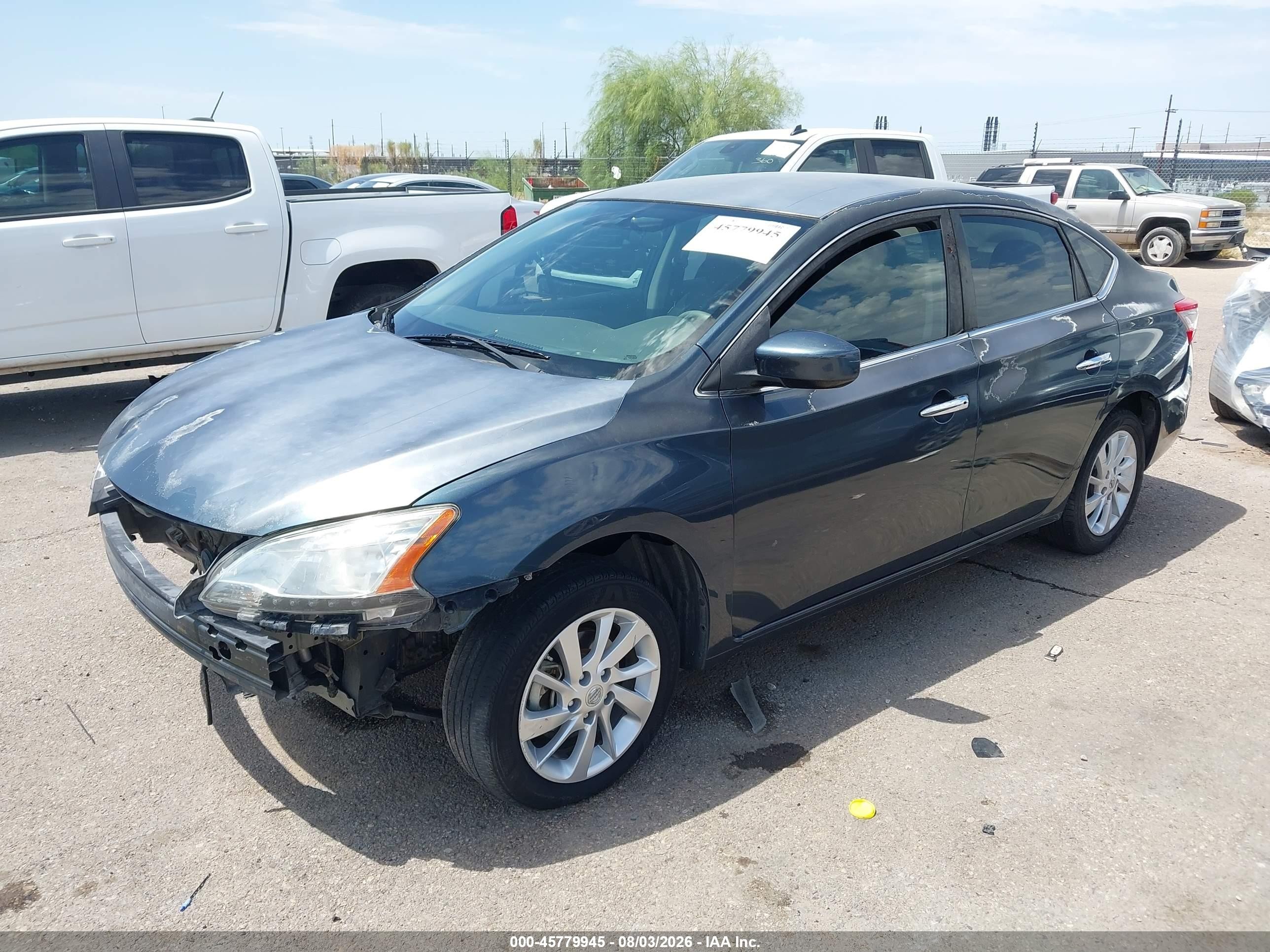 2014 Nissan Sentra Sv Green vin: 3N1AB7AP1EY323850