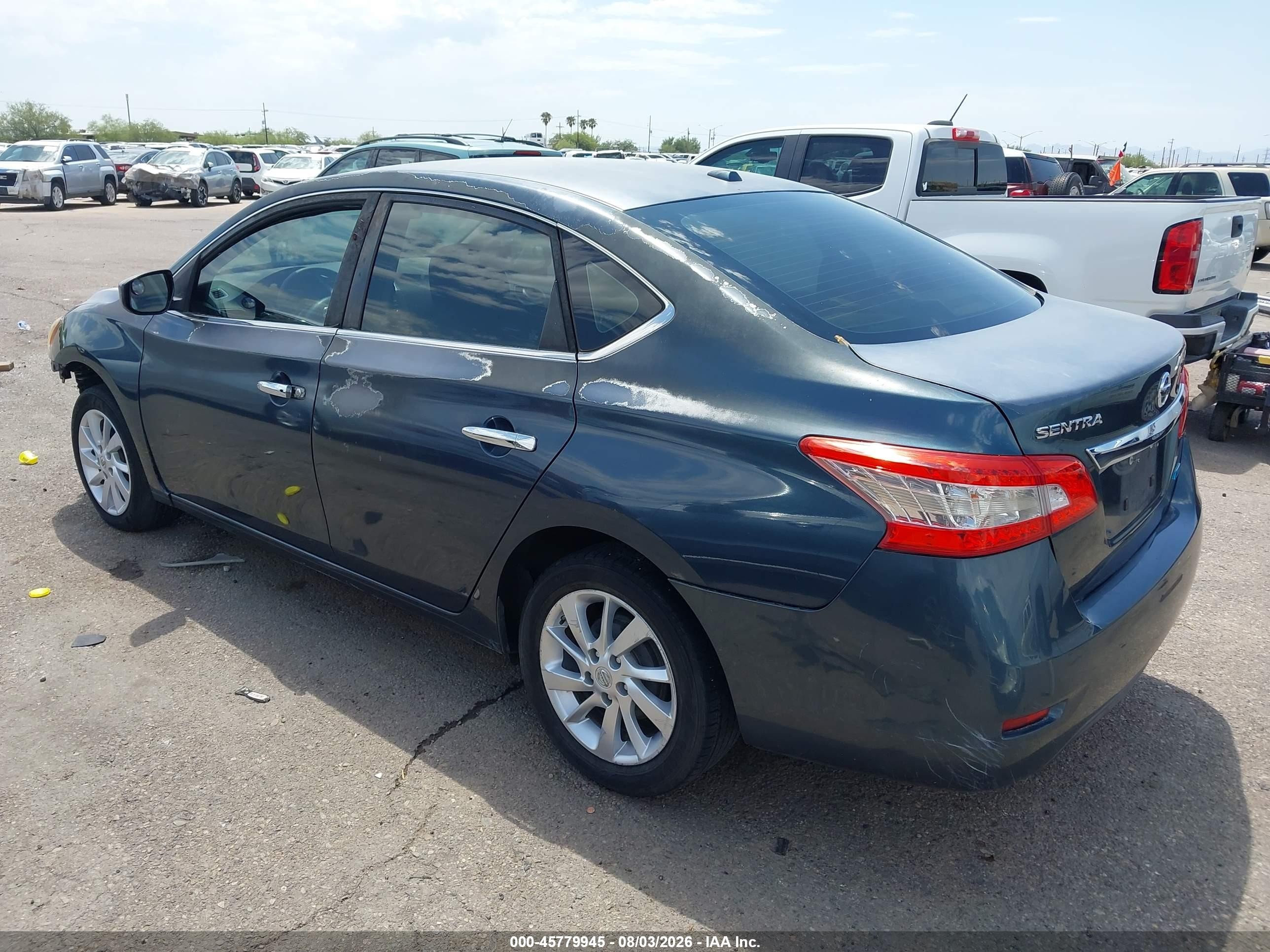 2014 Nissan Sentra Sv Green vin: 3N1AB7AP1EY323850