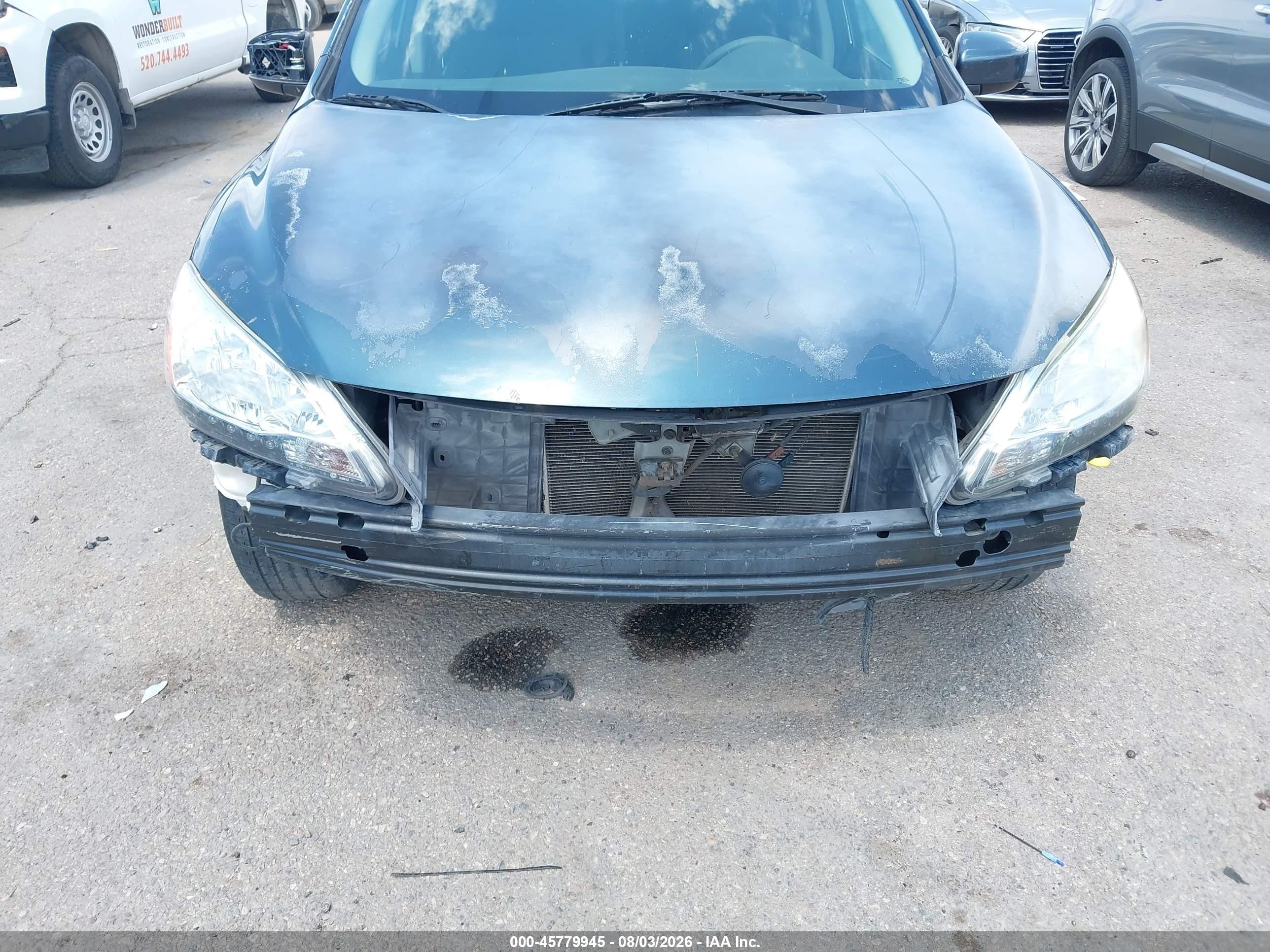 2014 Nissan Sentra Sv Green vin: 3N1AB7AP1EY323850