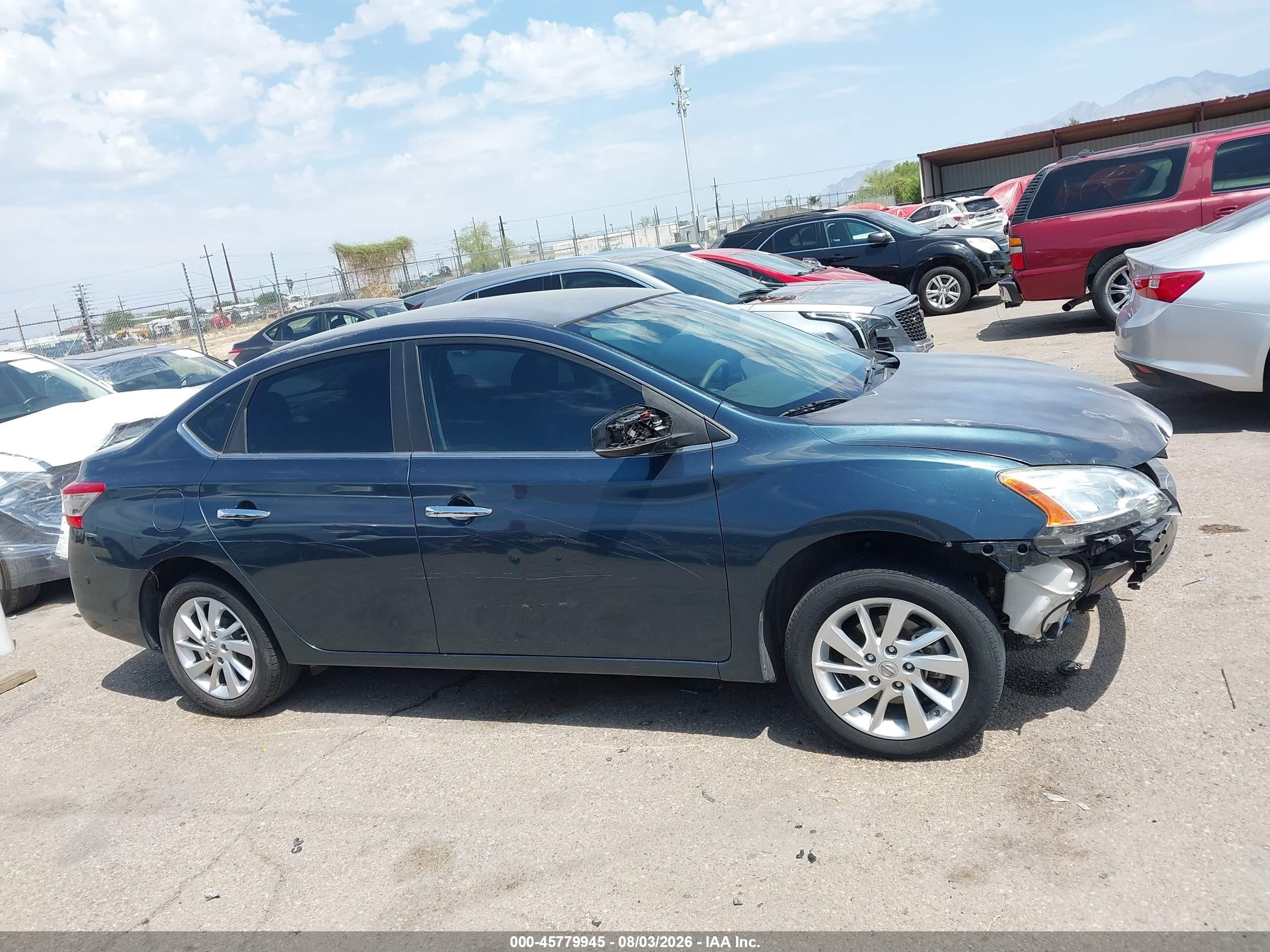 2014 Nissan Sentra Sv Green vin: 3N1AB7AP1EY323850