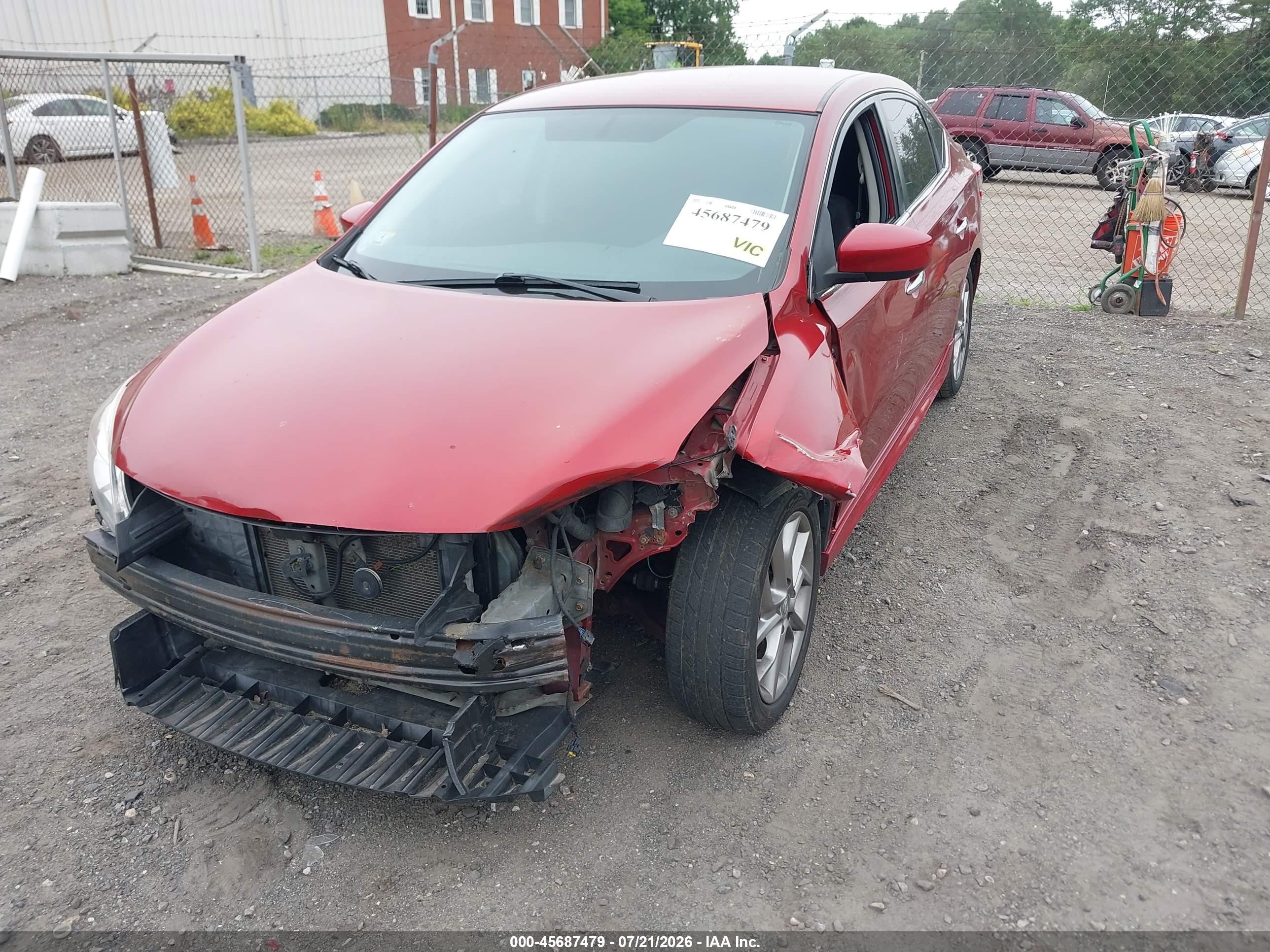 2014 Nissan Sentra Sr Red vin: 3N1AB7AP1EY324951
