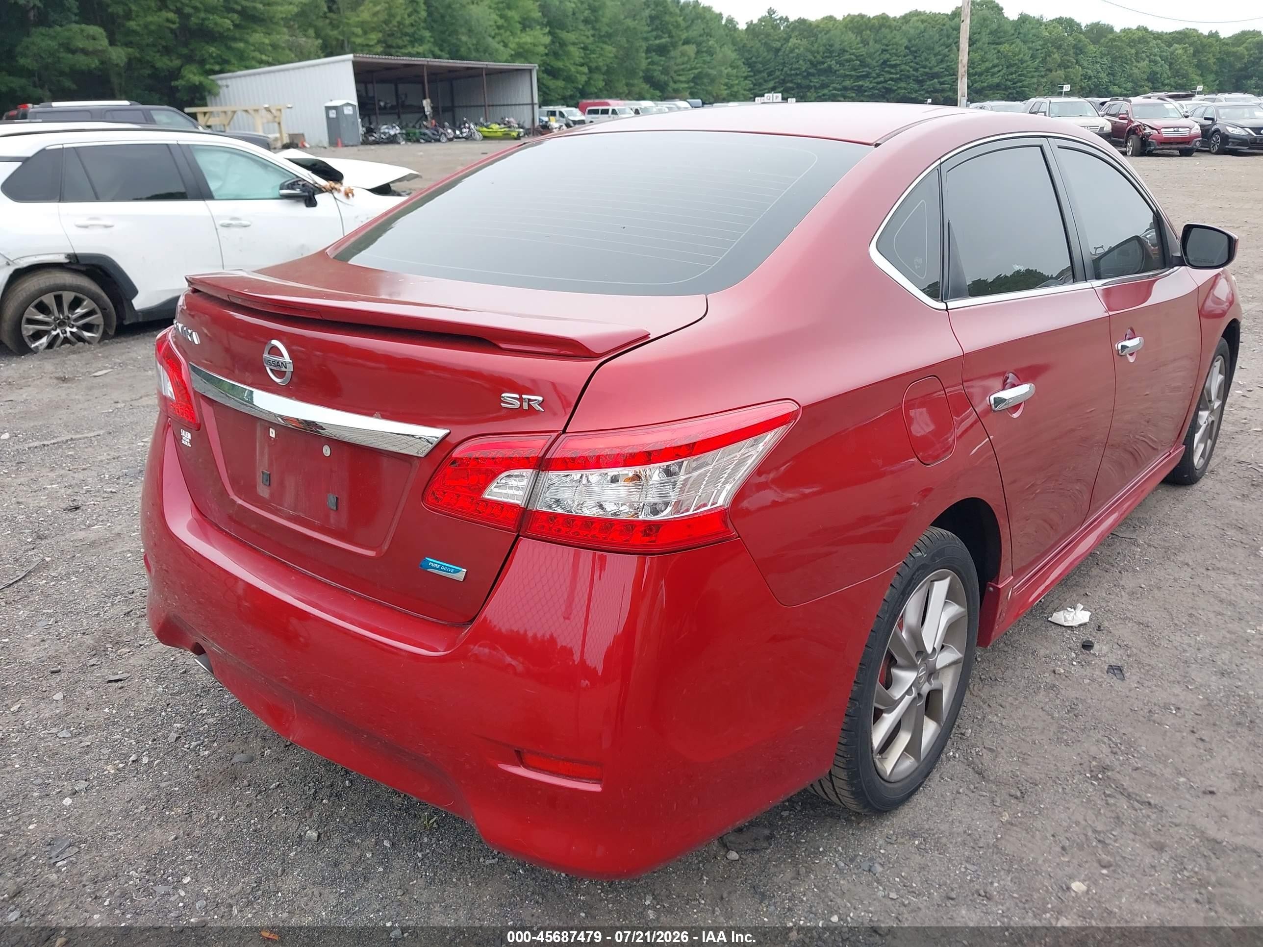 2014 Nissan Sentra Sr Red vin: 3N1AB7AP1EY324951