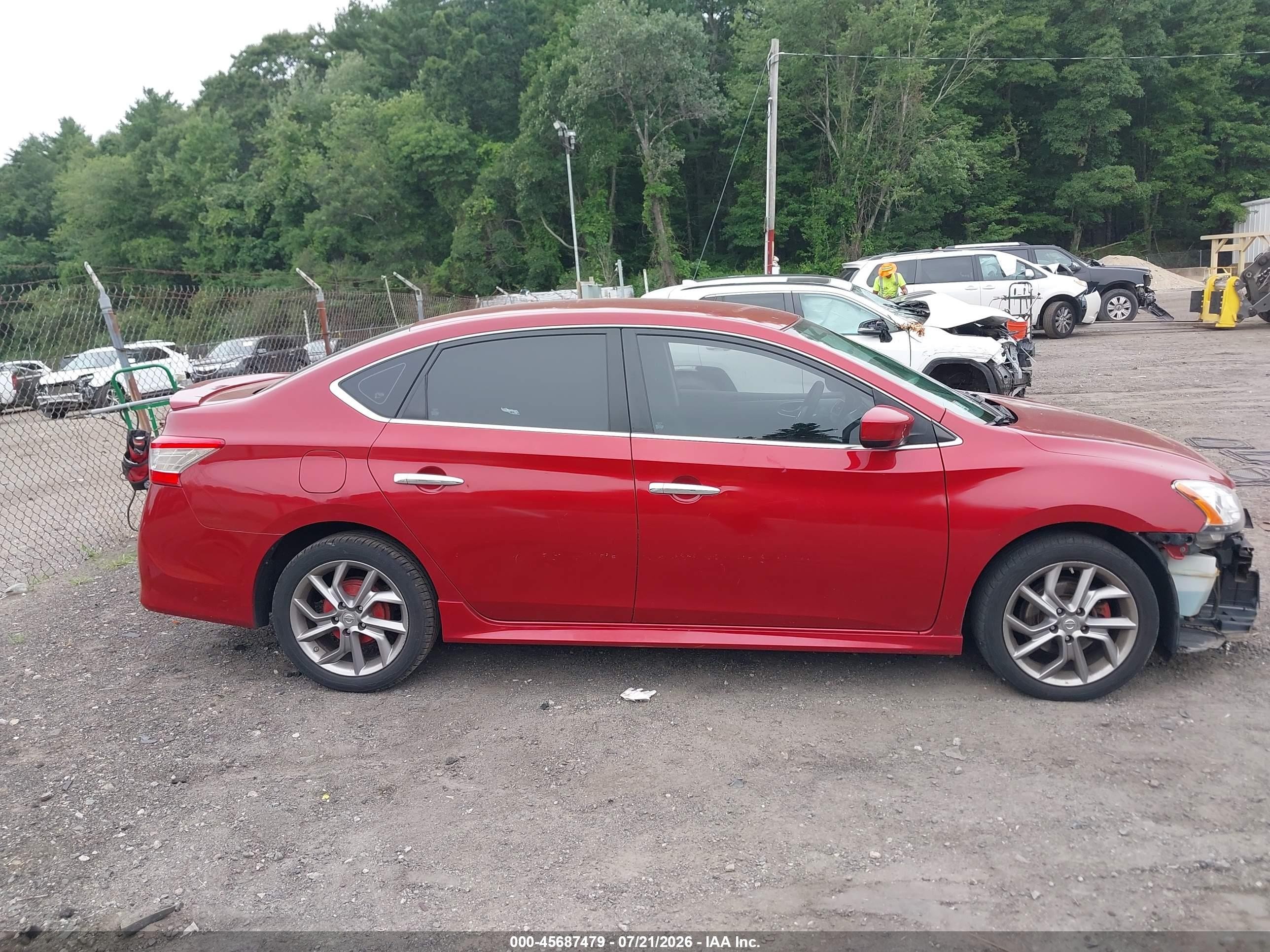 2014 Nissan Sentra Sr Red vin: 3N1AB7AP1EY324951