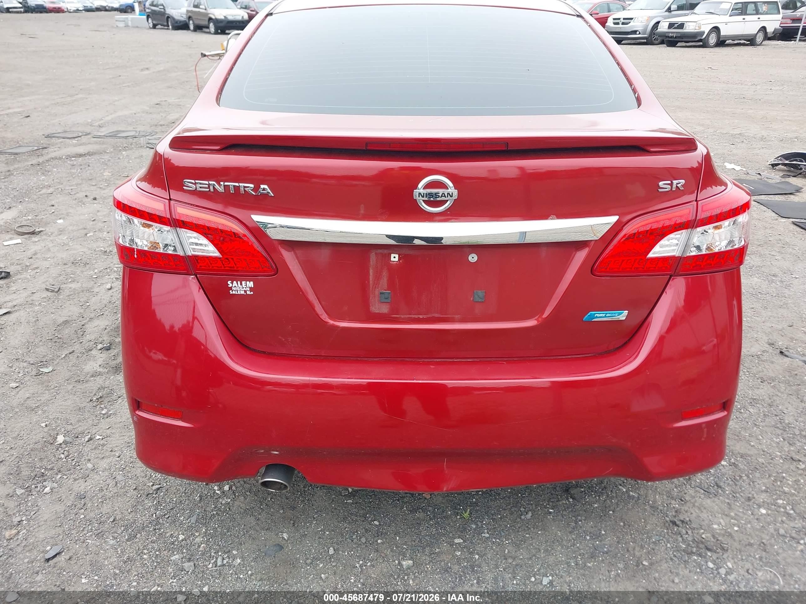 2014 Nissan Sentra Sr Red vin: 3N1AB7AP1EY324951