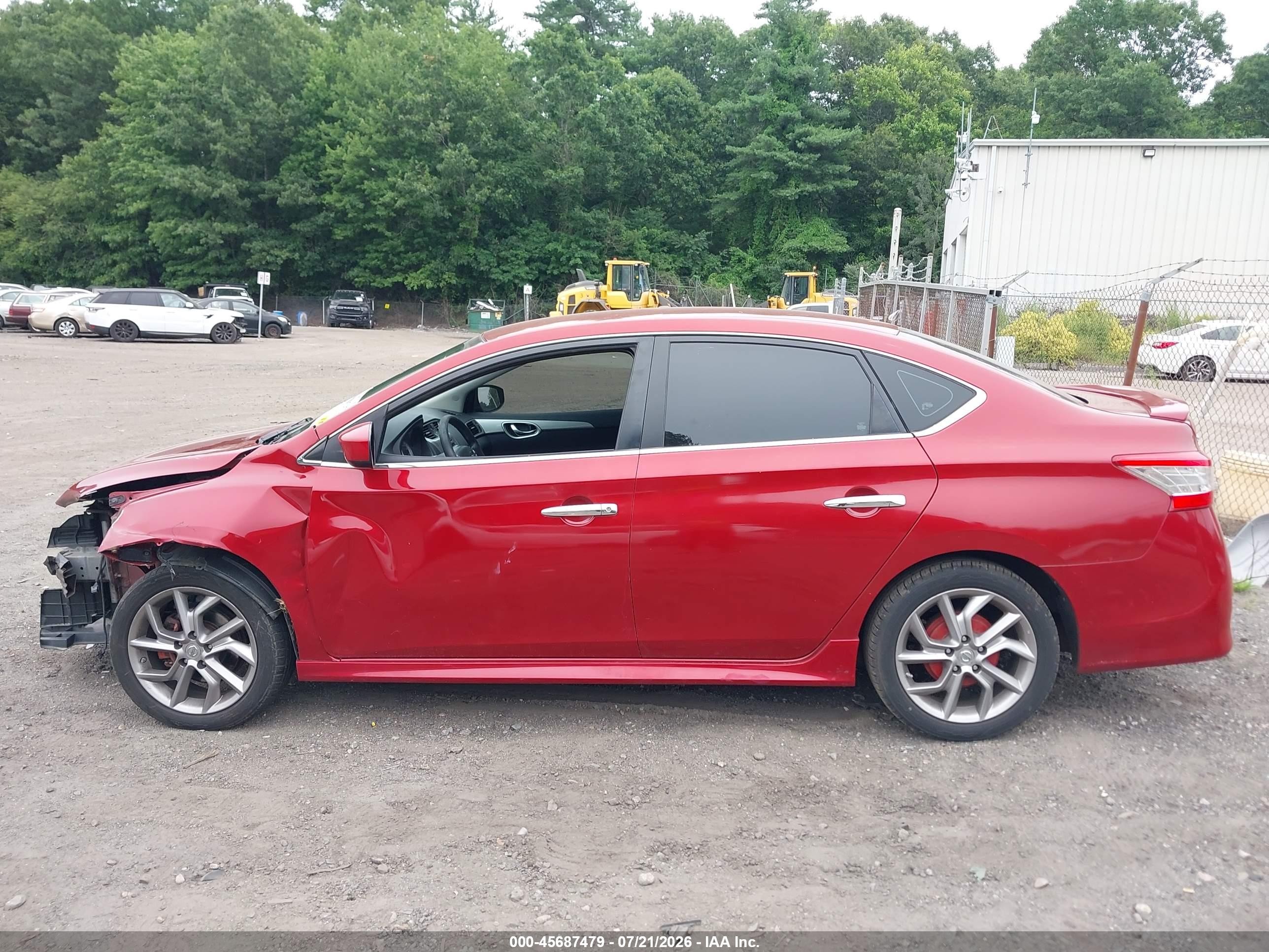 2014 Nissan Sentra Sr Red vin: 3N1AB7AP1EY324951
